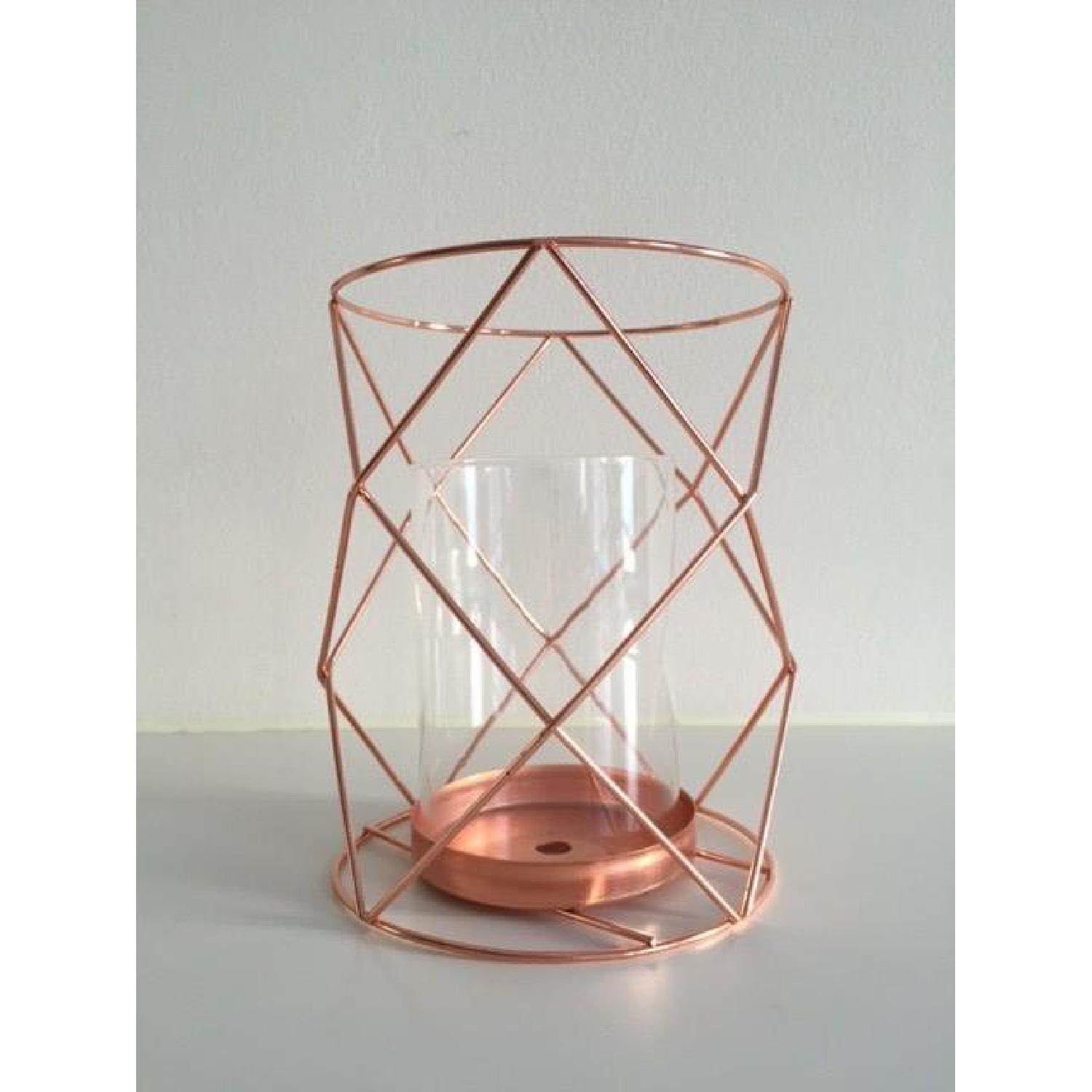 Copper Candle Coffee Table Display - Pair - image-1