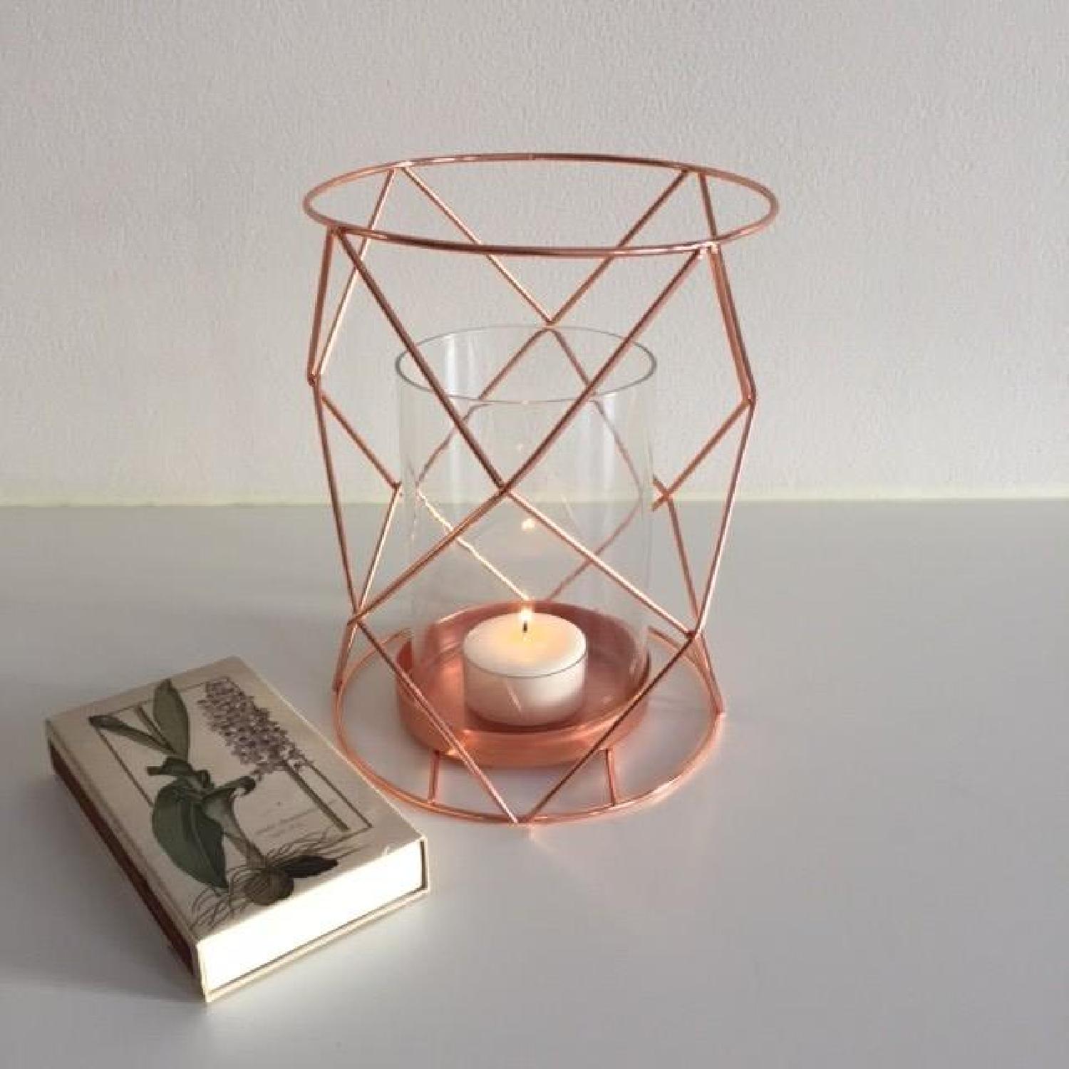 Copper Candle Coffee Table Display - Pair - image-2