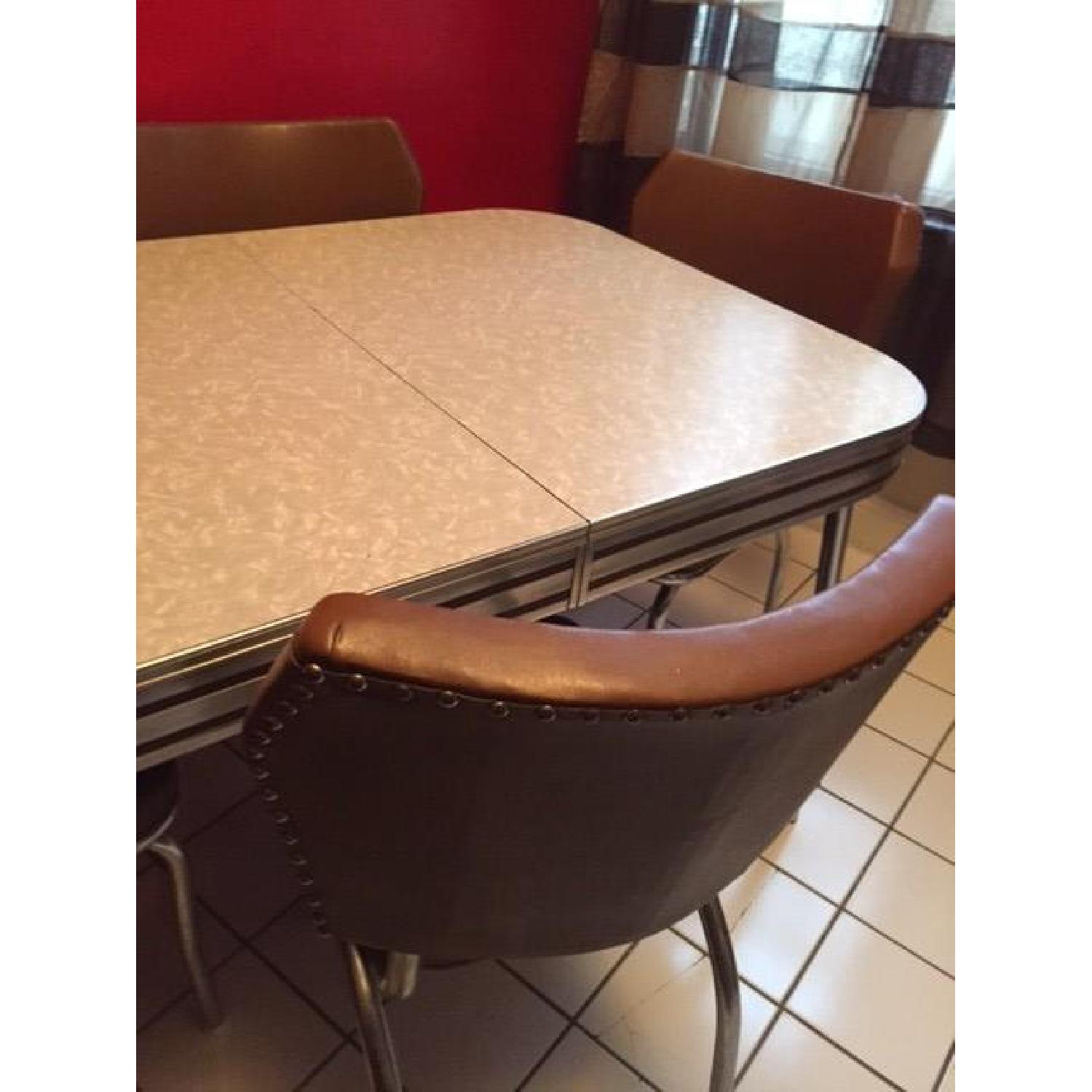 Vintage Chrome 1950's Kitchen Table w/ 4 Chairs - image-2