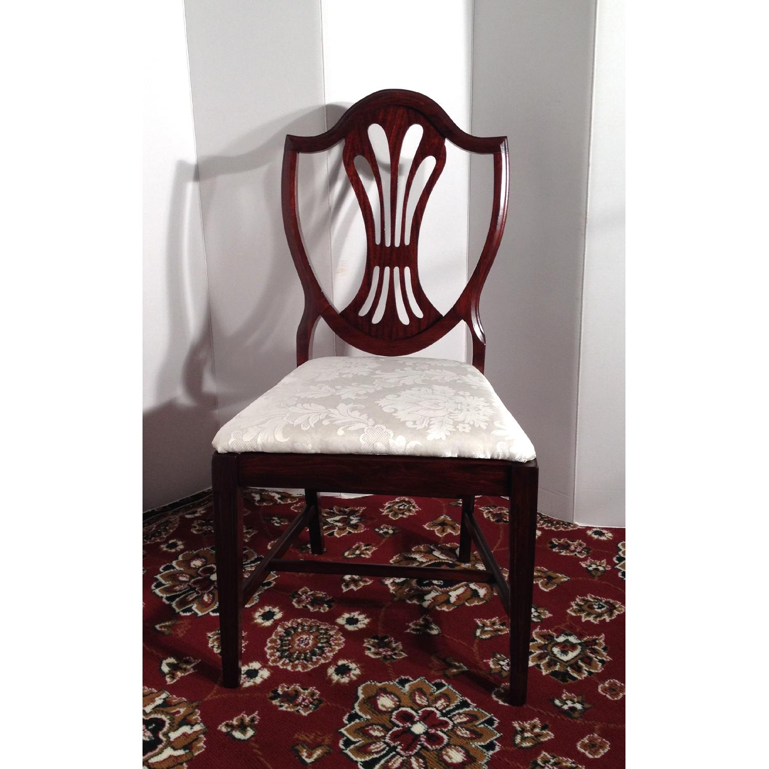 Bassett Antique Mahogany Shield Back  Dining Room Chairs - Set of 6 - image-6