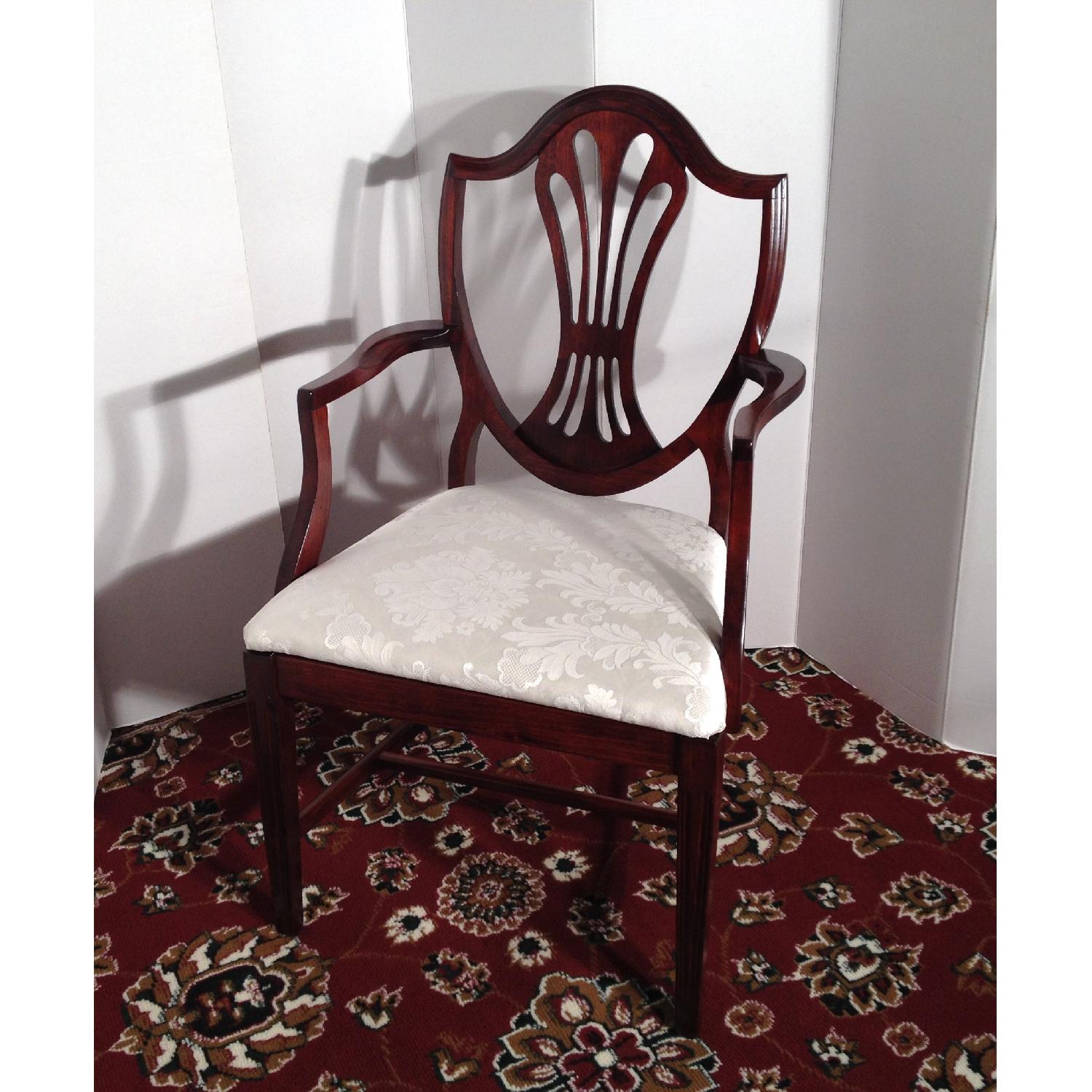 Bassett Antique Mahogany Shield Back  Dining Room Chairs - Set of 6 - image-9