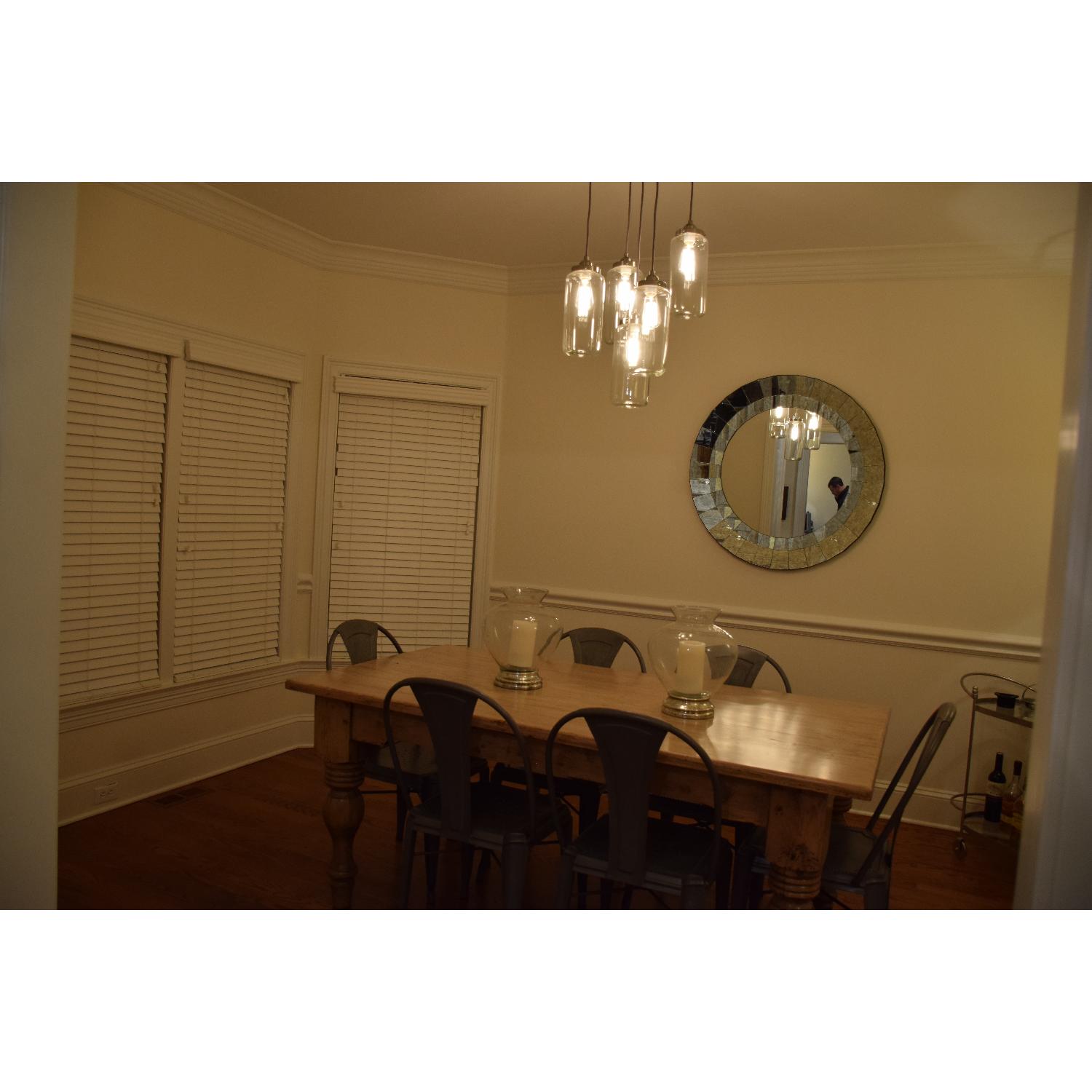 West Elm 5 Glass Organic Jar Chandelier - image-1