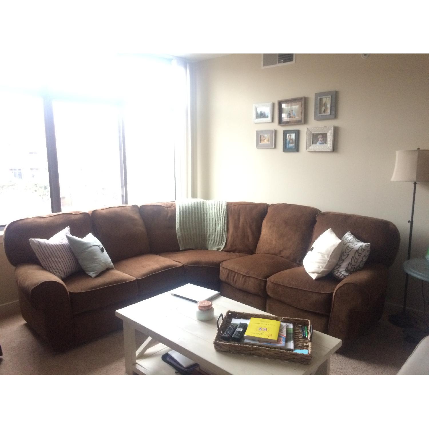 Lane Furniture Brown Reclining Sectional AptDeco