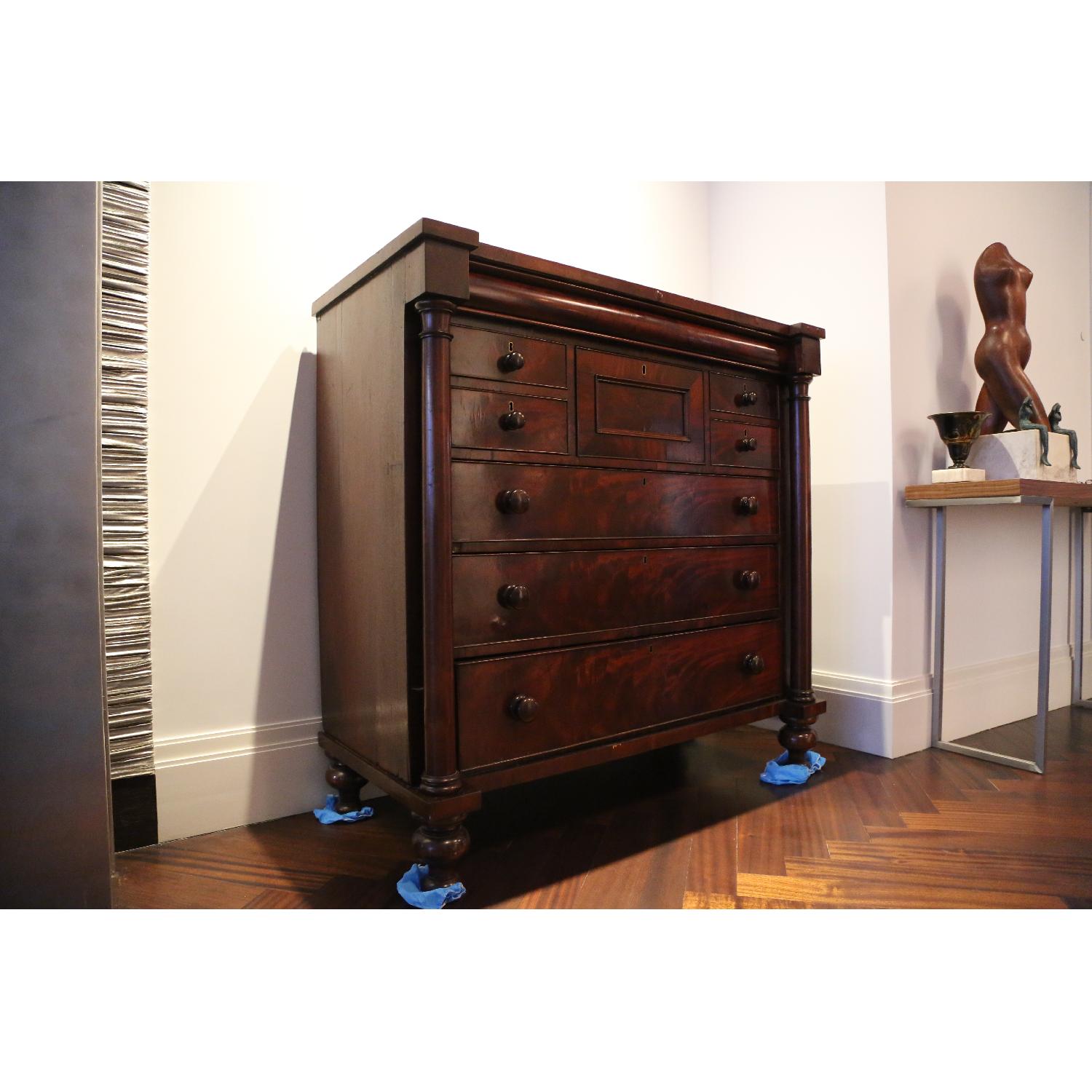 Flame Mahogany American Empire Dresser/Chest of Drawers - image-3