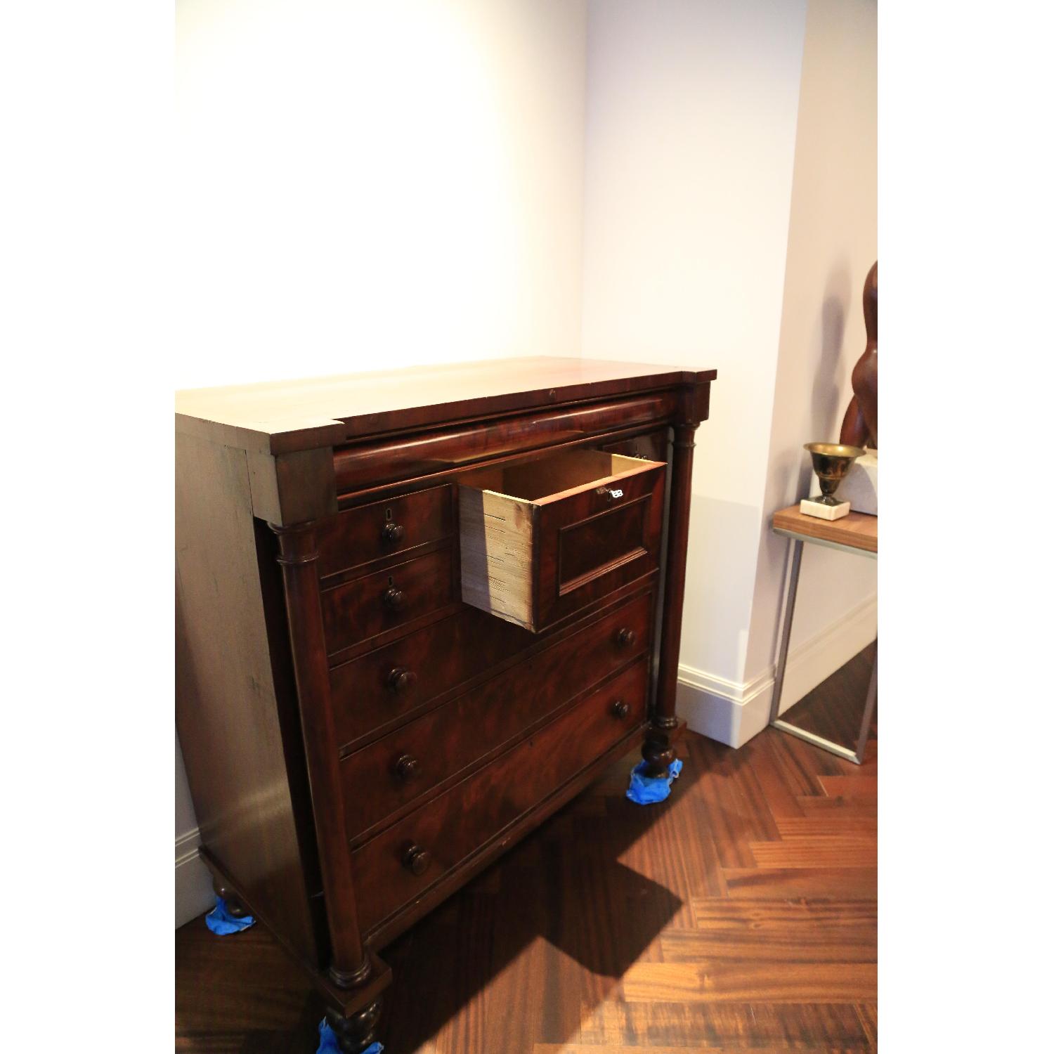 Flame Mahogany American Empire Dresser/Chest of Drawers - image-5