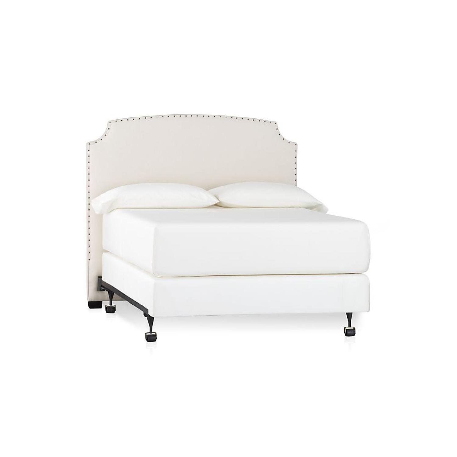 Crate &  Barrel Full Bed Frame w/ Curve Headboard - image-4