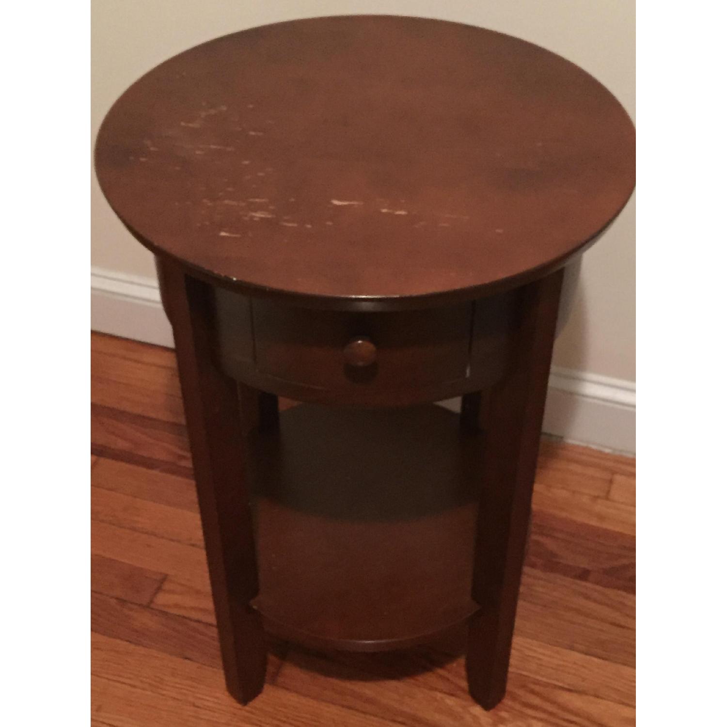Pottery Barn Julia Round Bedside Table - image-2