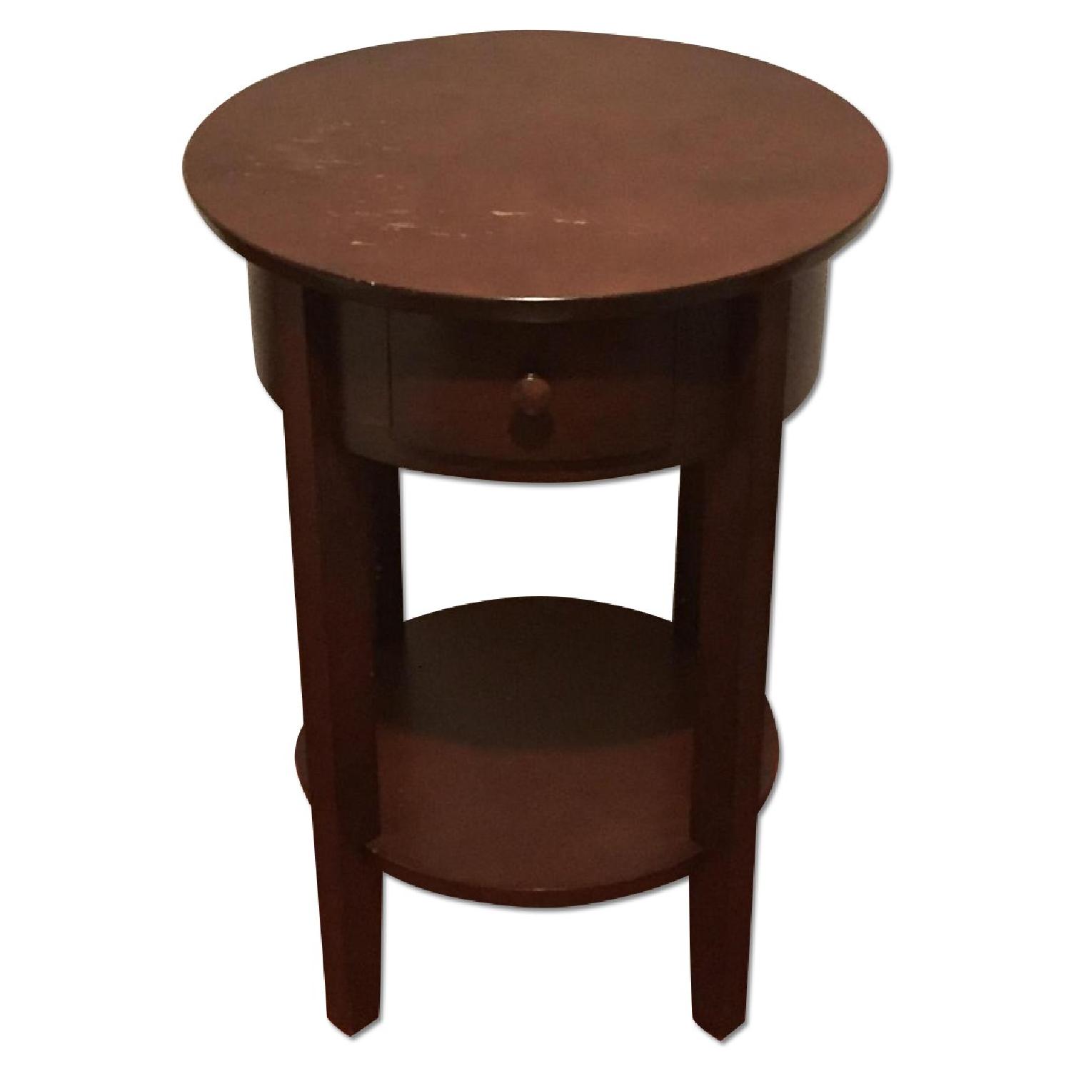 Pottery Barn Julia Round Bedside Table - image-0
