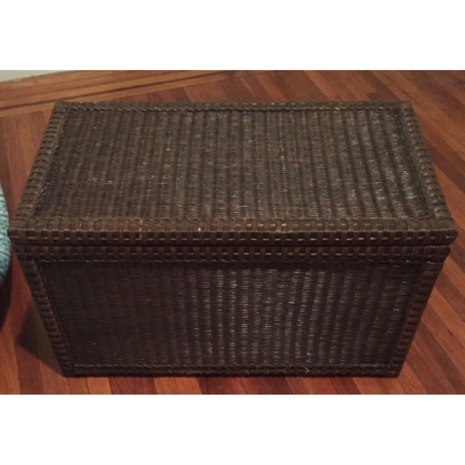 Pier 1 Hand-Woven Lindi Storage Trunk in Dark Brown - image-3