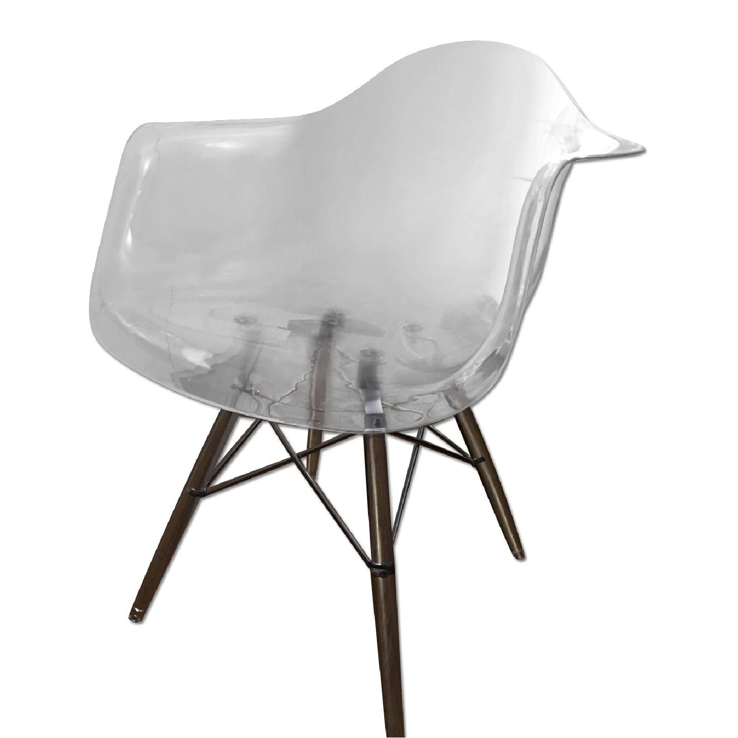 Sit Down NY Eiffel Arm Chair w/ Clear Legs AptDeco
