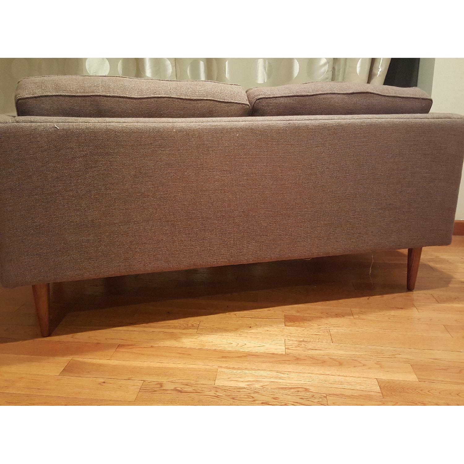 West Elm Peggy Mid-Century LoveSeat in Grey Pebble Weave - image-4