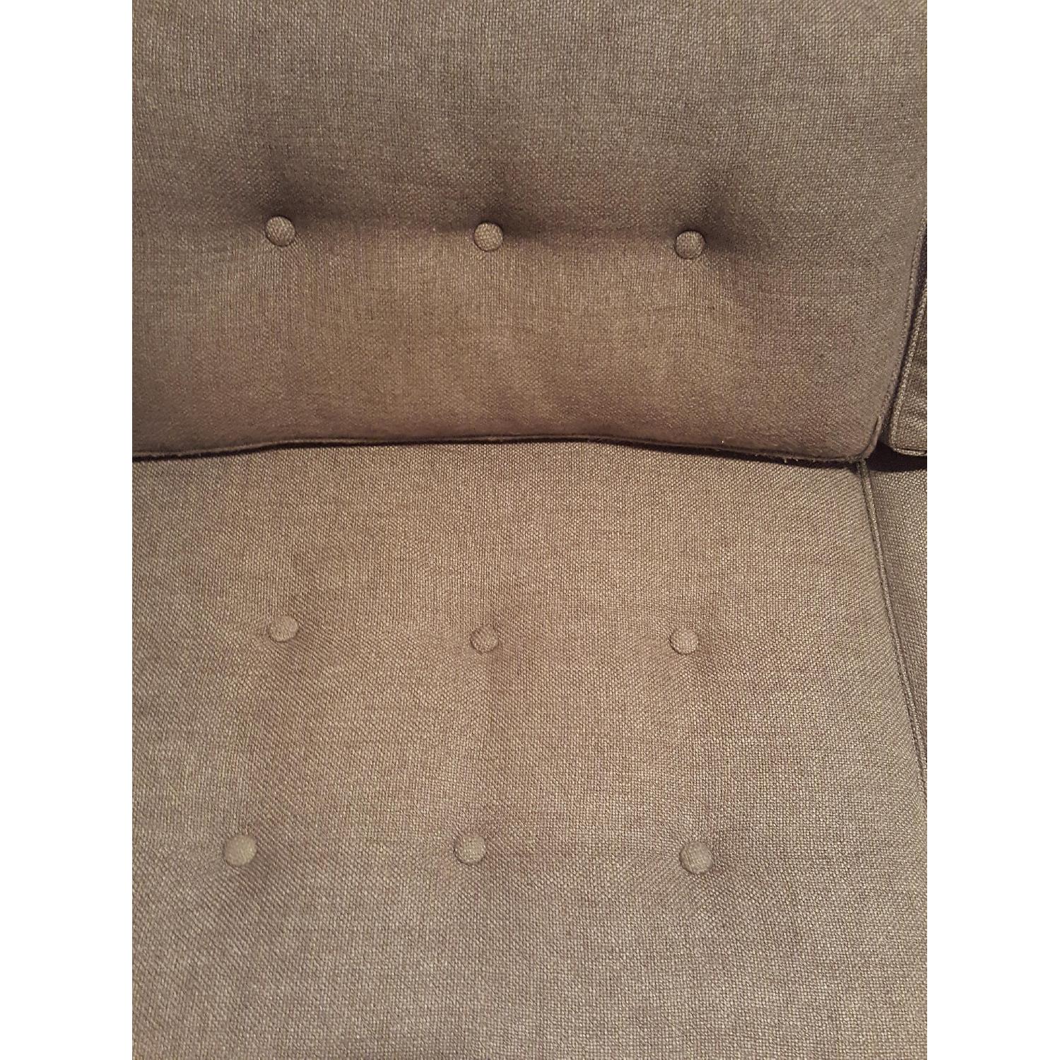 West Elm Peggy Mid-Century LoveSeat in Grey Pebble Weave - image-6