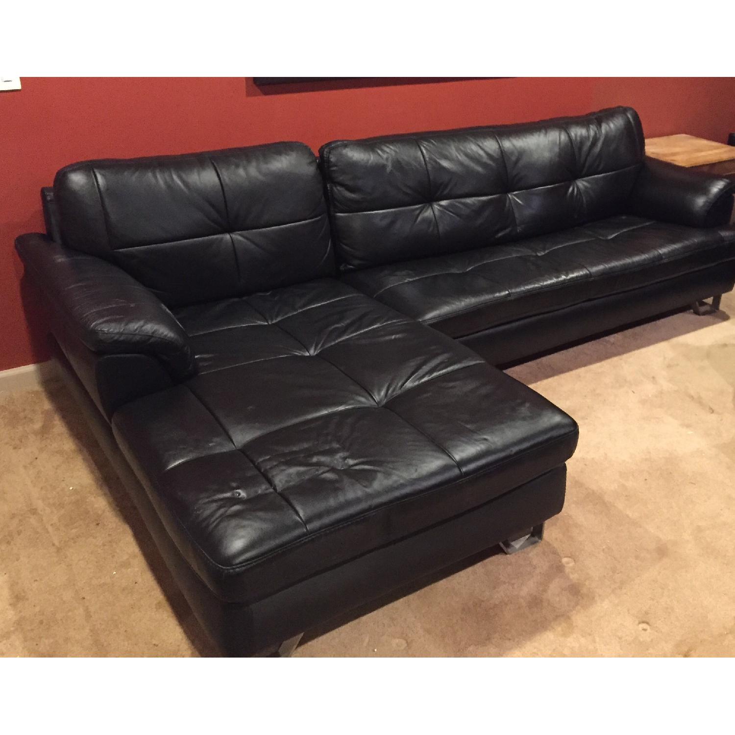 Ashley's Leather Sectional Sofa - image-1