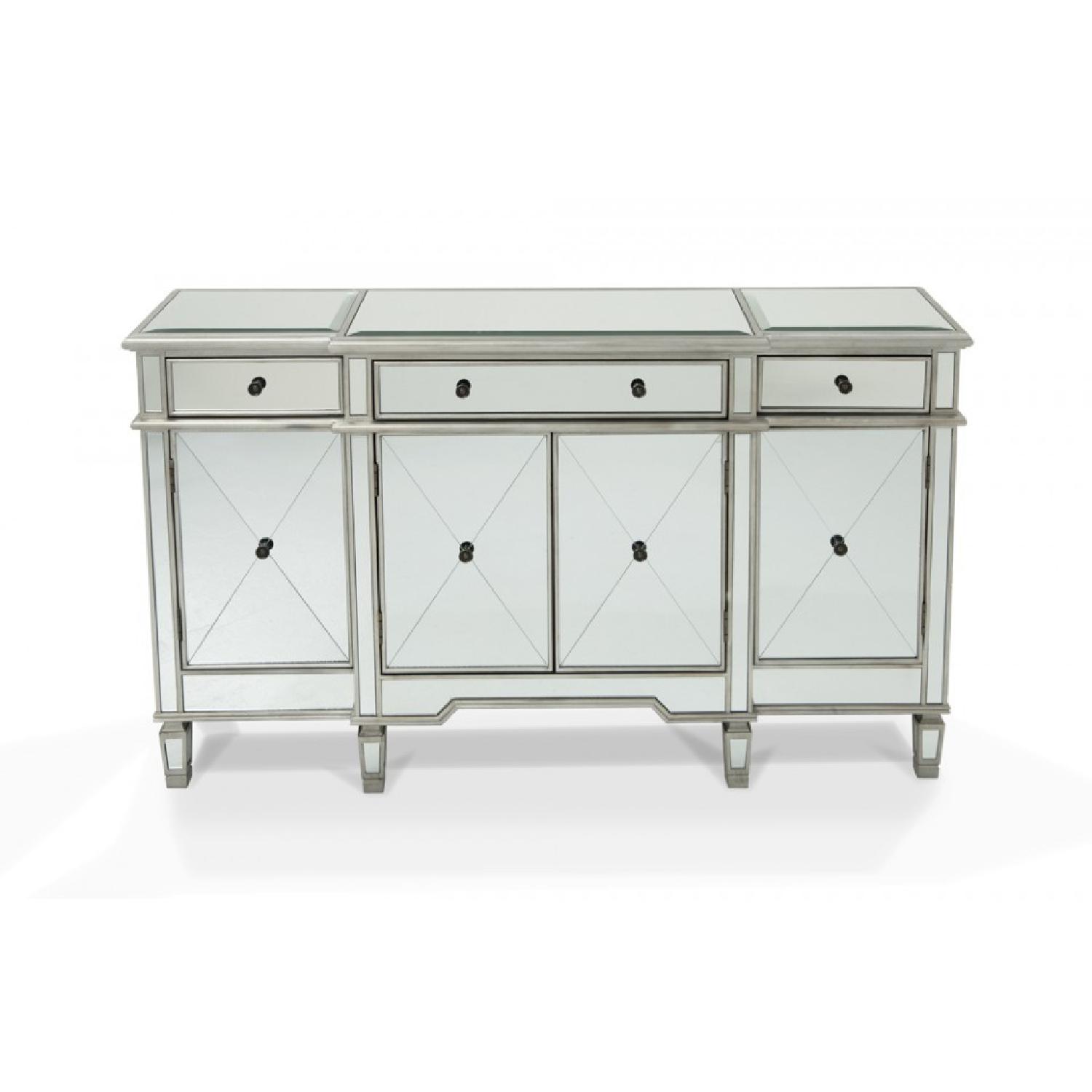 Powell Mirrored 3 Drawer 4 Door Console - image-2
