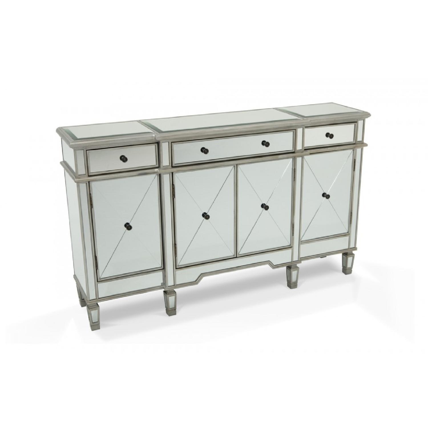 Powell Mirrored 3 Drawer 4 Door Console - image-3
