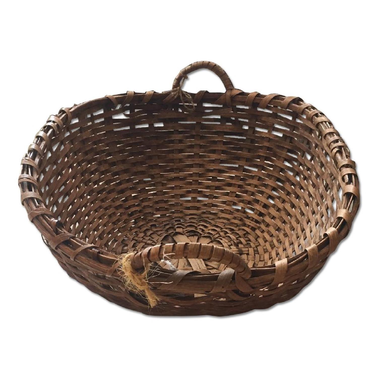 Vintage Large Woven Basket - image-0