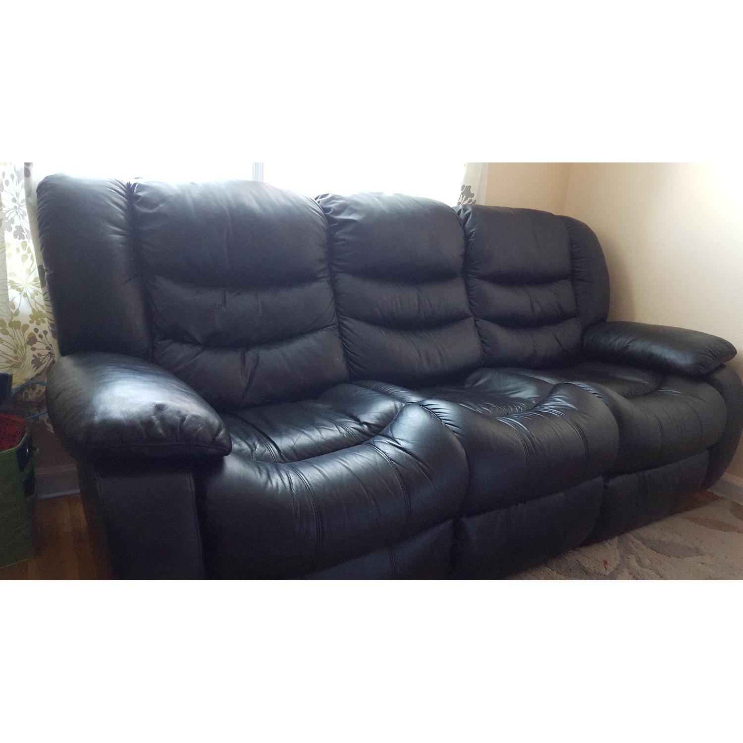 Leather Reclining Sofa + Loveseat - image-7
