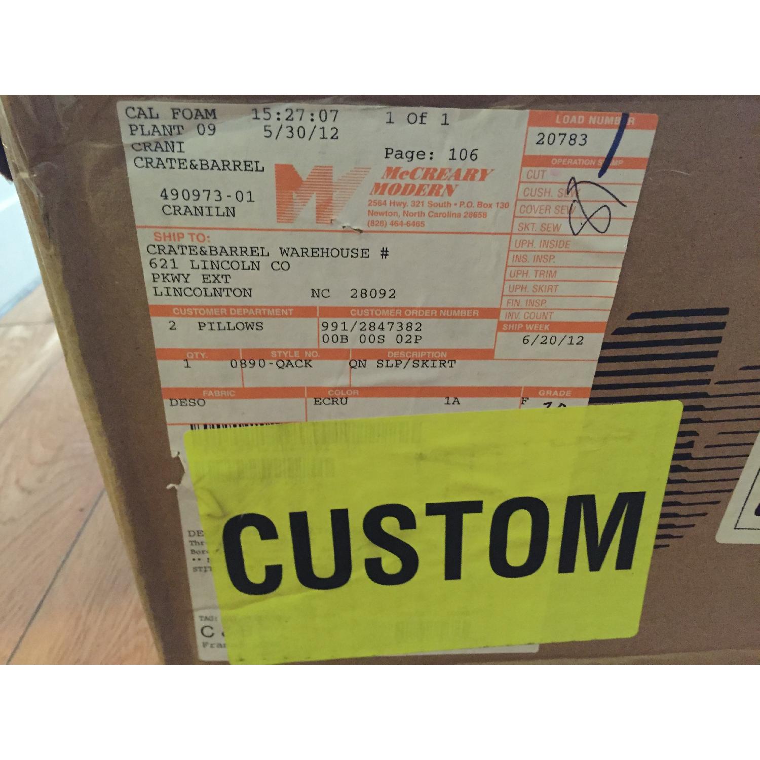 Crate & Barrel Willow Queen Sleeper Sofa w/ Custom Slipcover - image-3