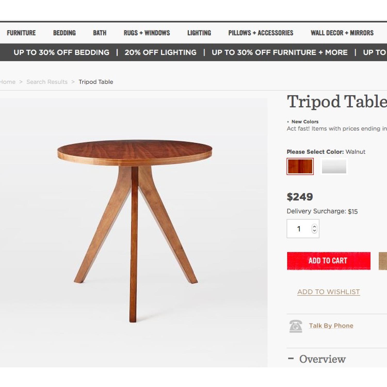 West Elm Tripod Dining Table in Black - image-2