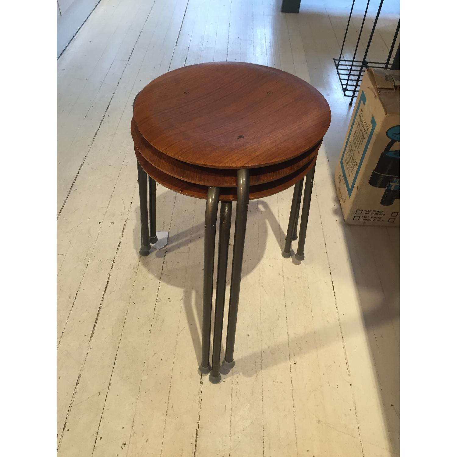 Vintage Danish Stacking Stools - Set of 3 - image-1