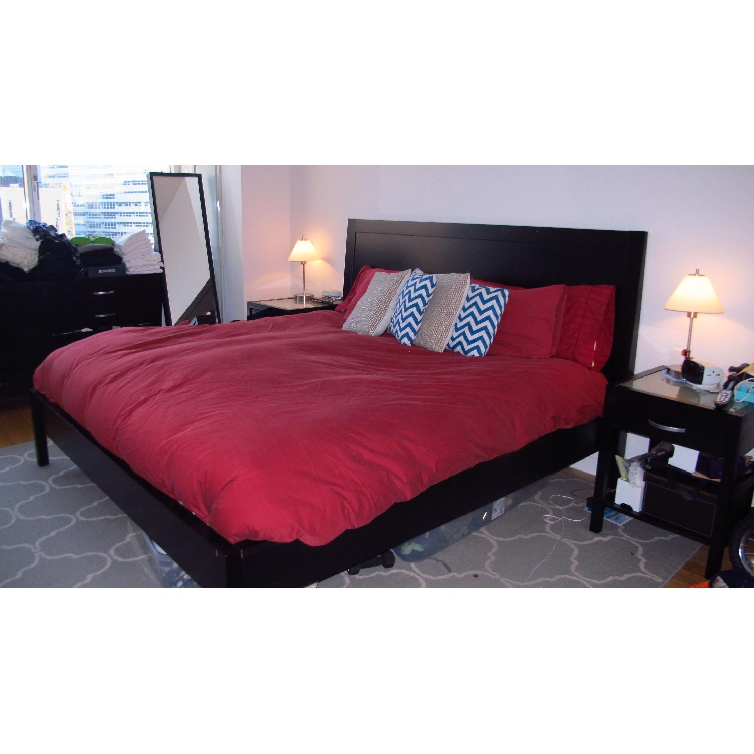 BoConcept Black Wood King Bed - image-1