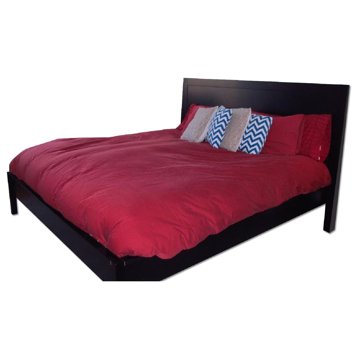 BoConcept Black Wood King Bed - image-0