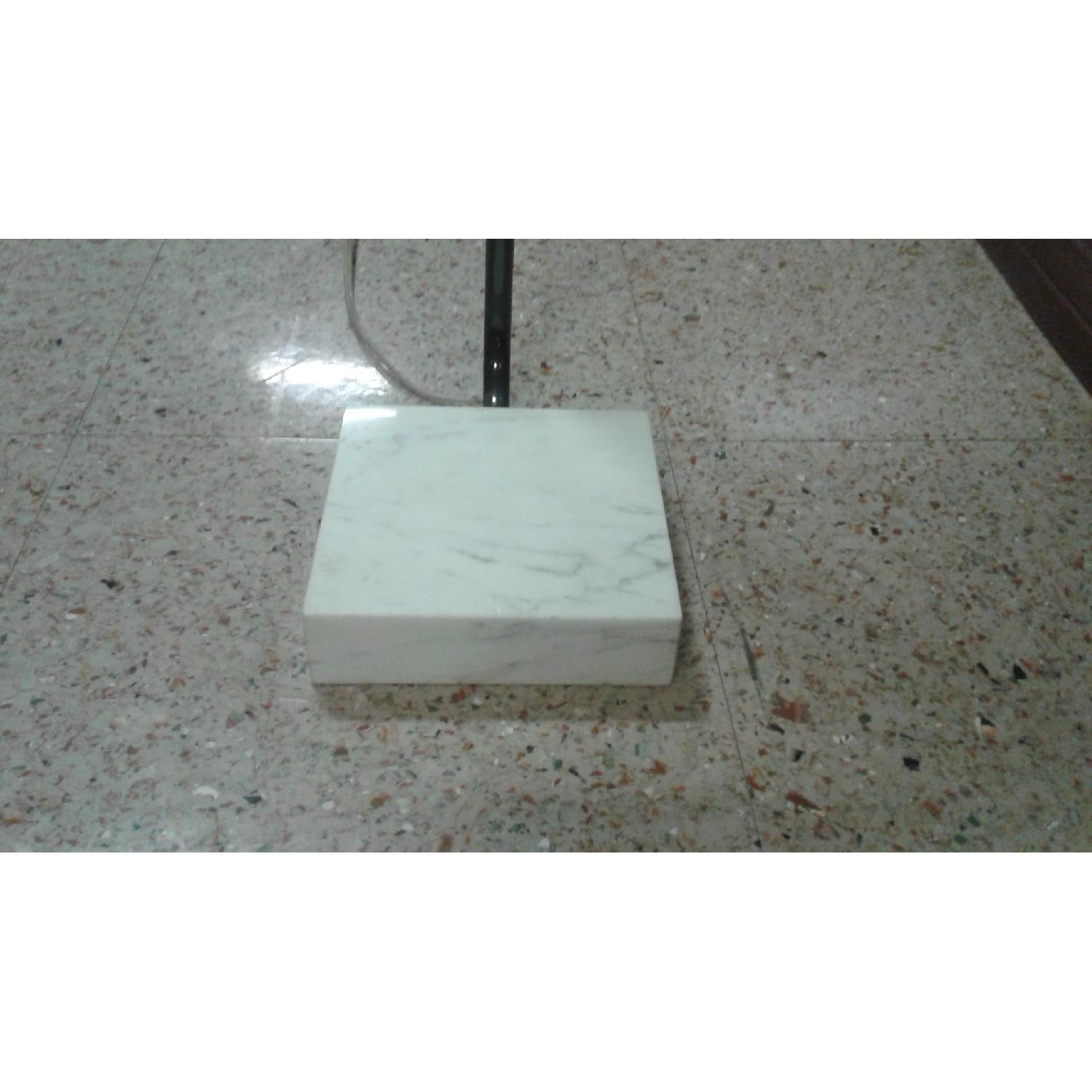 Ralph Lauren Agatha O Banker Style Floor Lamp w/ Marble Base & Bronzed Finish - image-4