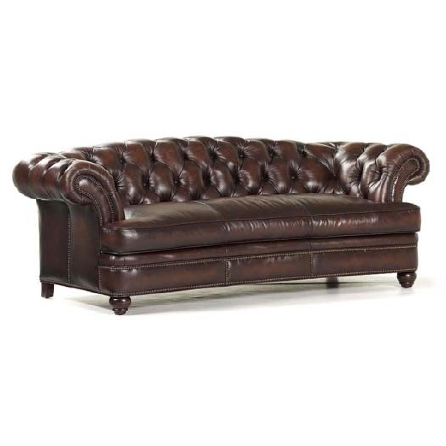 Randall Allan Leather Chesterfield Sofa - image-1