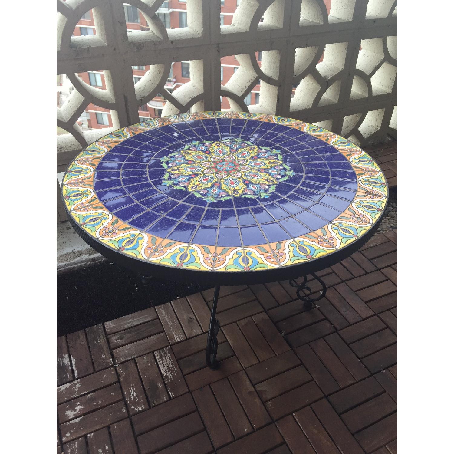 Pier 1 Medallion Mosaic Round Table - image-1