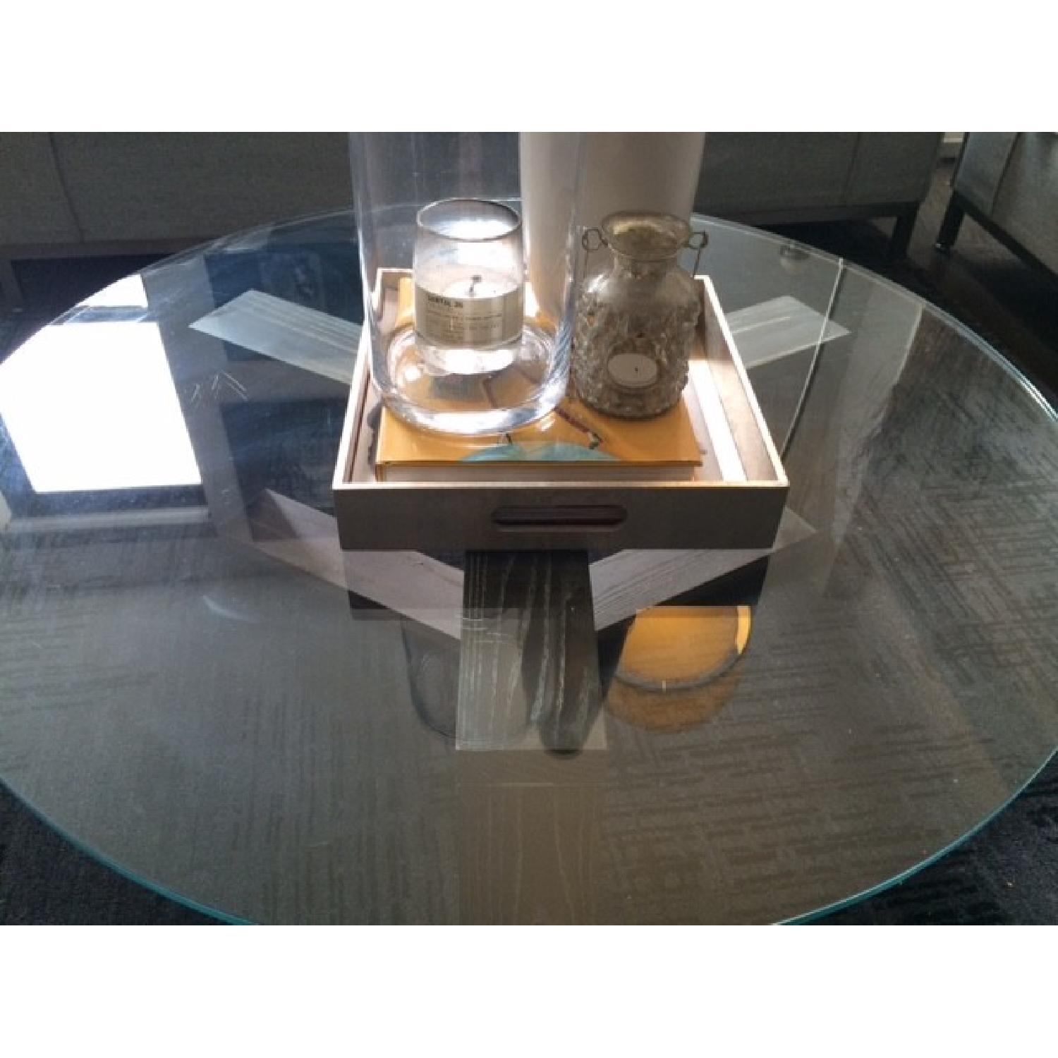 West Elm Ion Glass Round Coffee Table - image-1