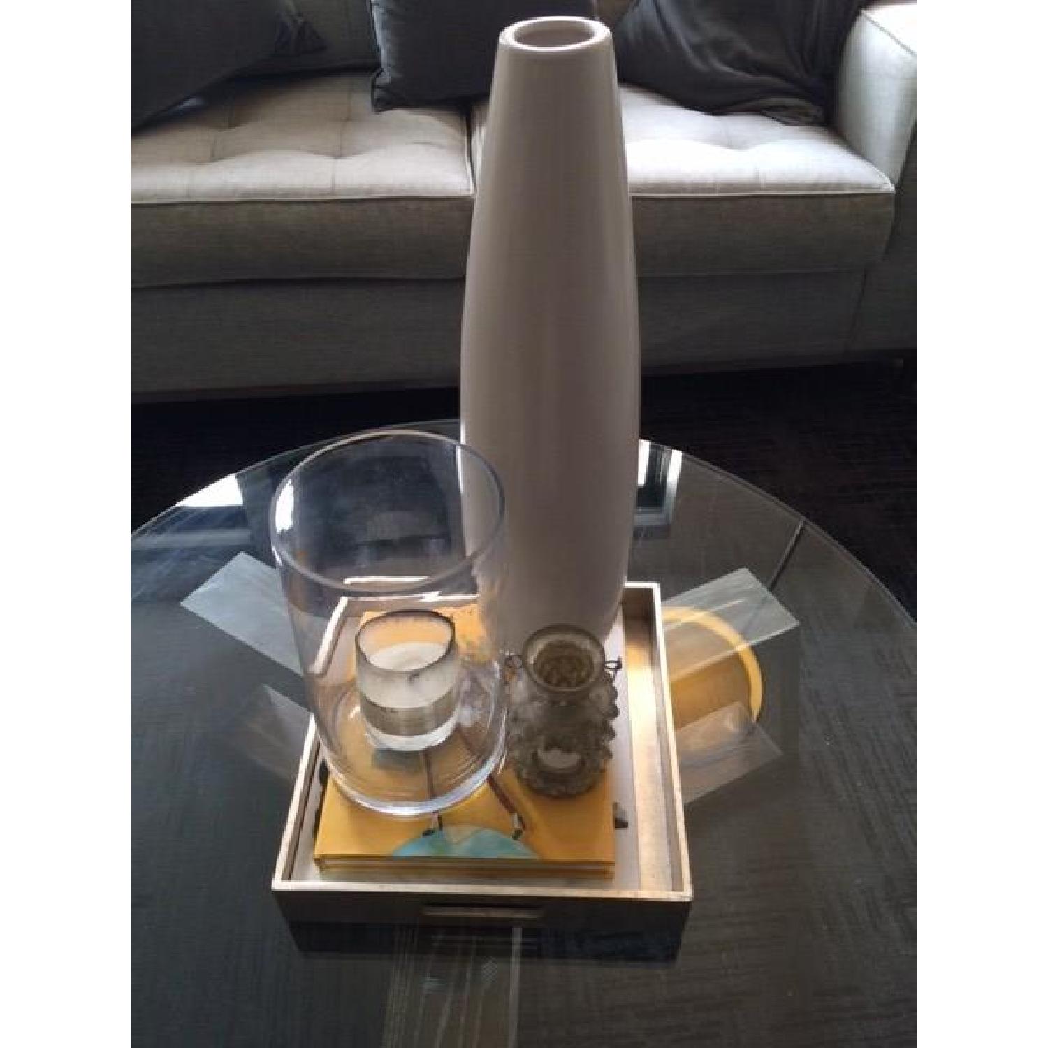 West Elm Ion Glass Round Coffee Table - image-2