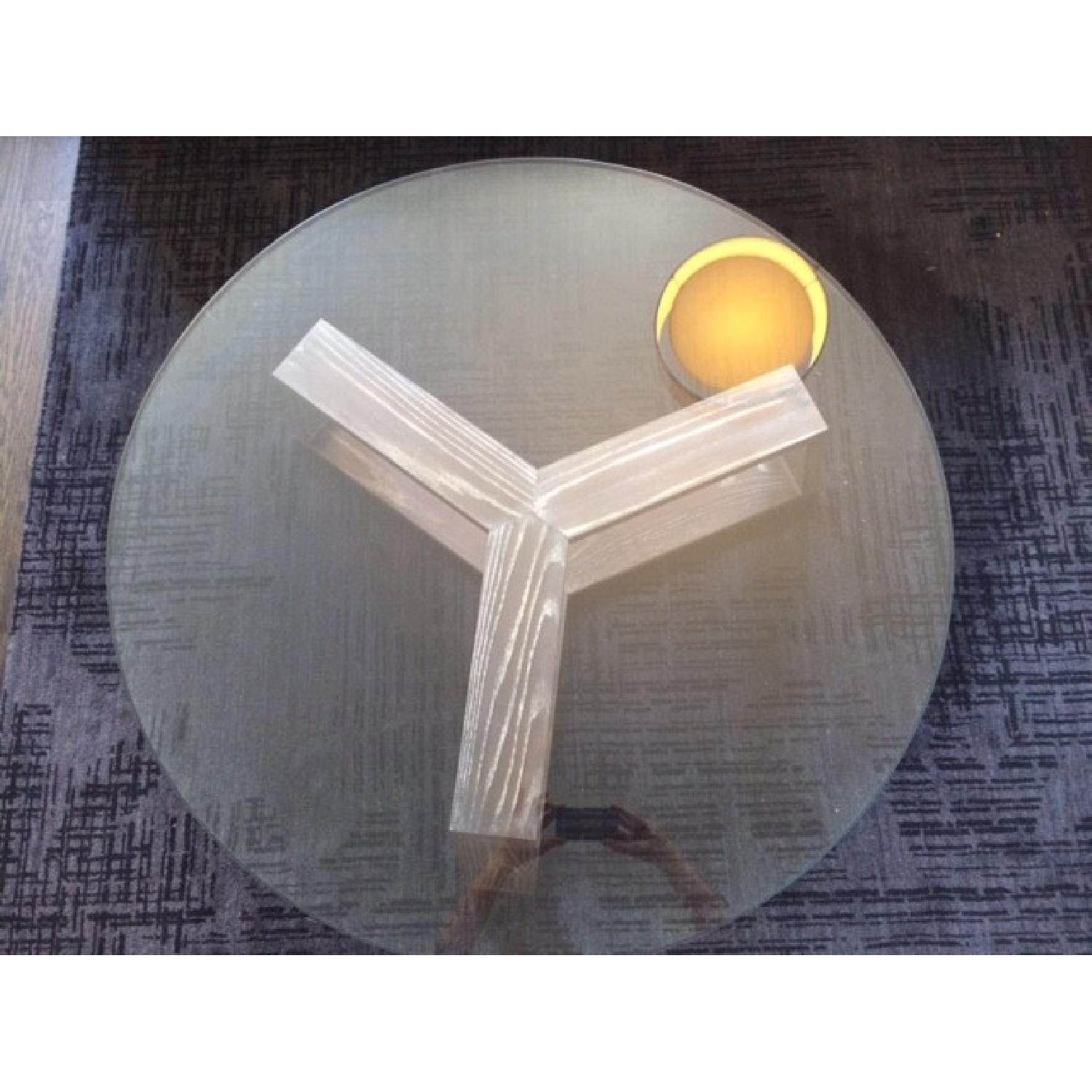 West Elm Ion Glass Round Coffee Table - image-6