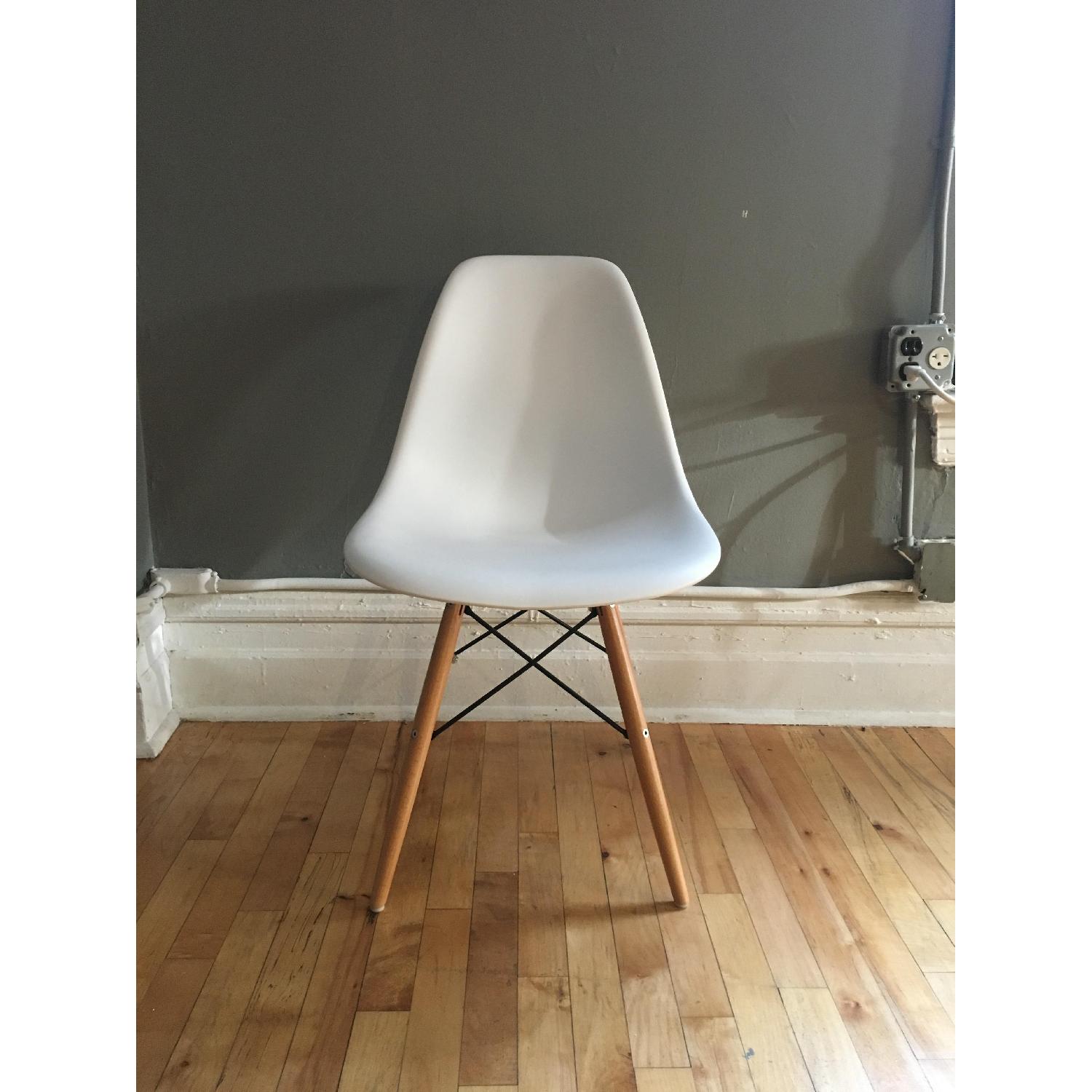 Eames Style Molded Plastic Dowel-Leg Side Chair - Set of 4 - image-1