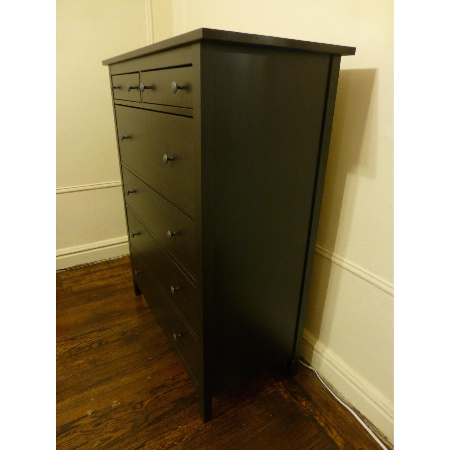 Ikea Hemnes 6 Drawer Chest in Black-Brown - image-2