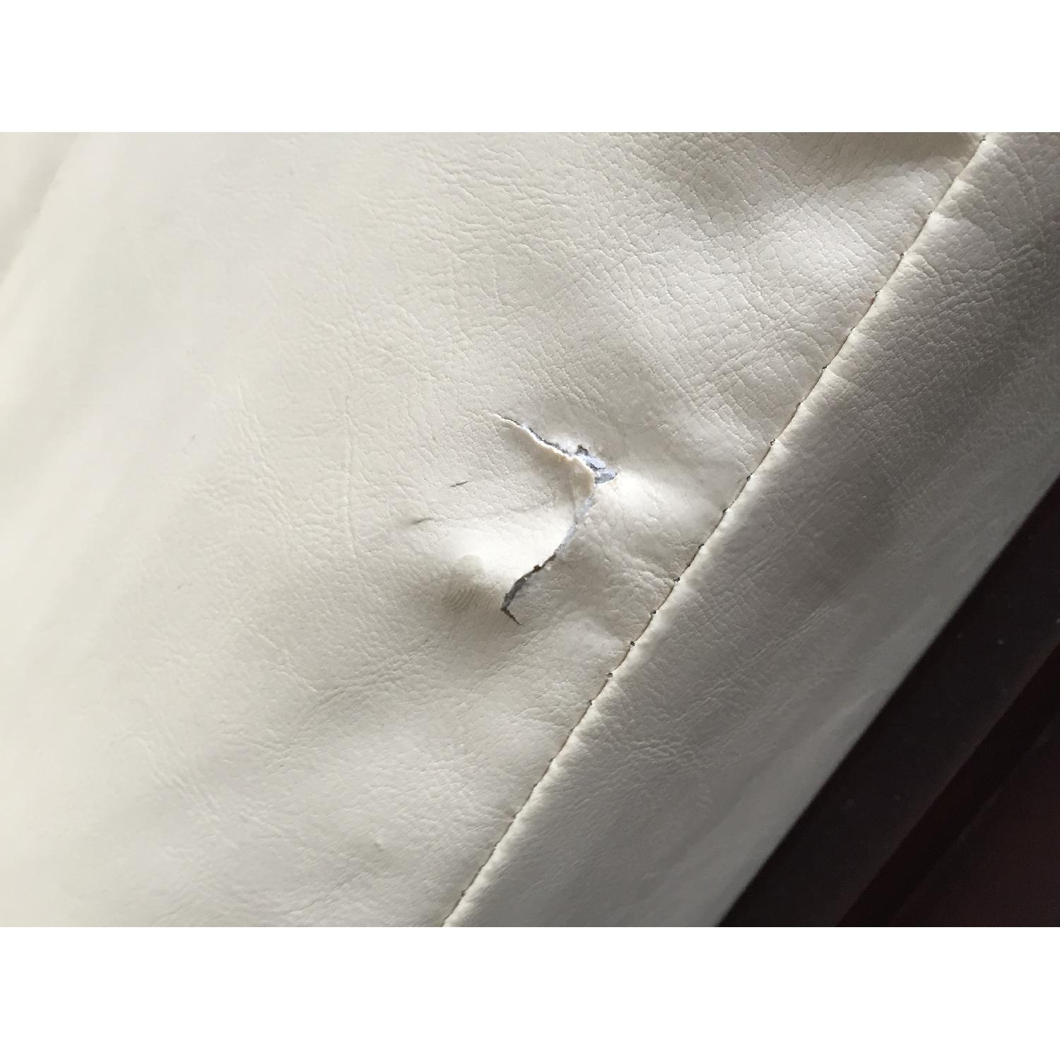 Darvin Furniture Cream Faux Leather Sectional Sofa - image-4