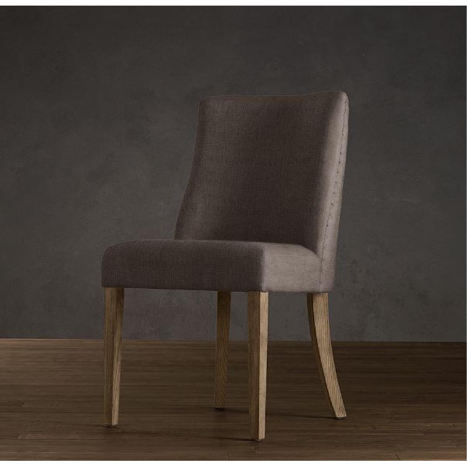 Restoration Hardware 1940s French Barrelback Fabric Side Chairs - Set of 6 - image-1