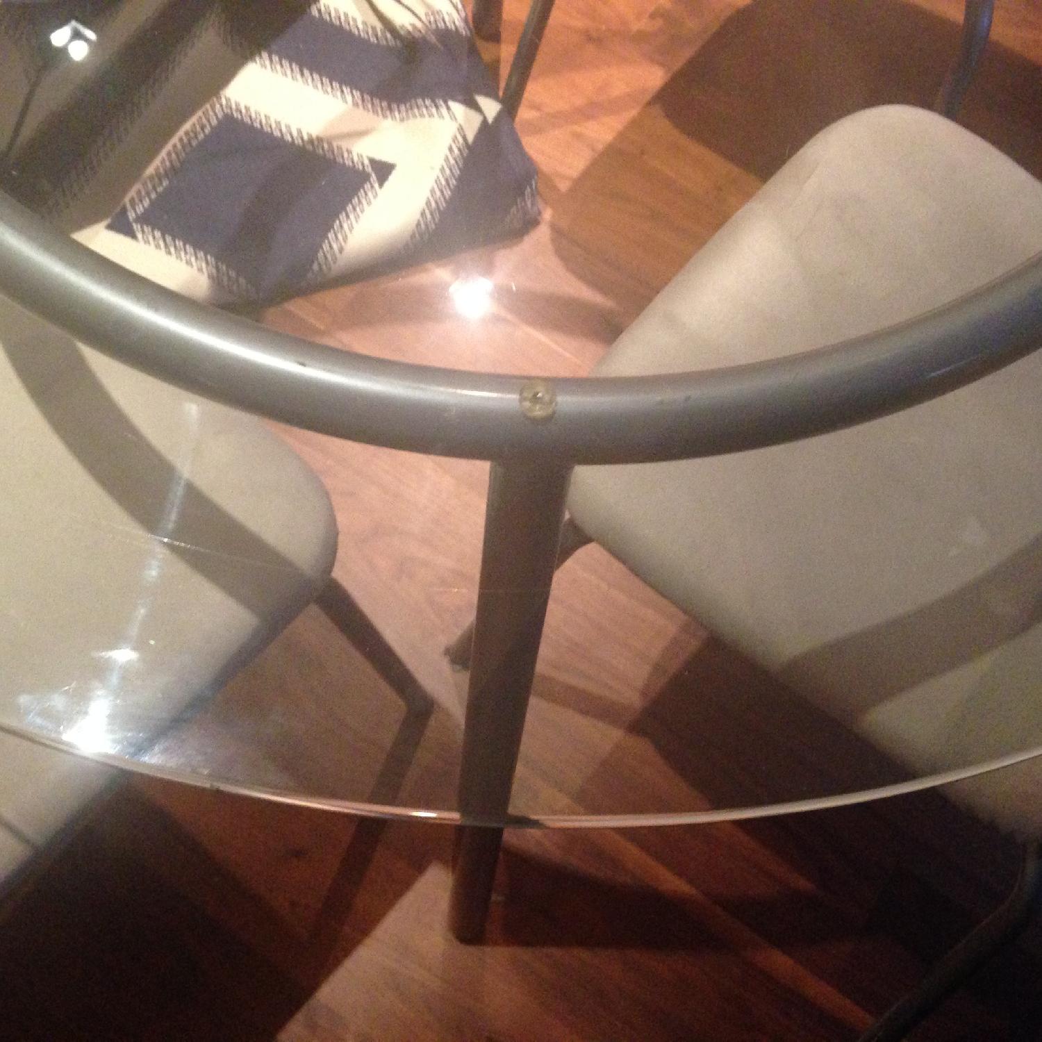 Ikea Glass-Top/Metal Legs Dining Table w/ 3 Chairs - image-3