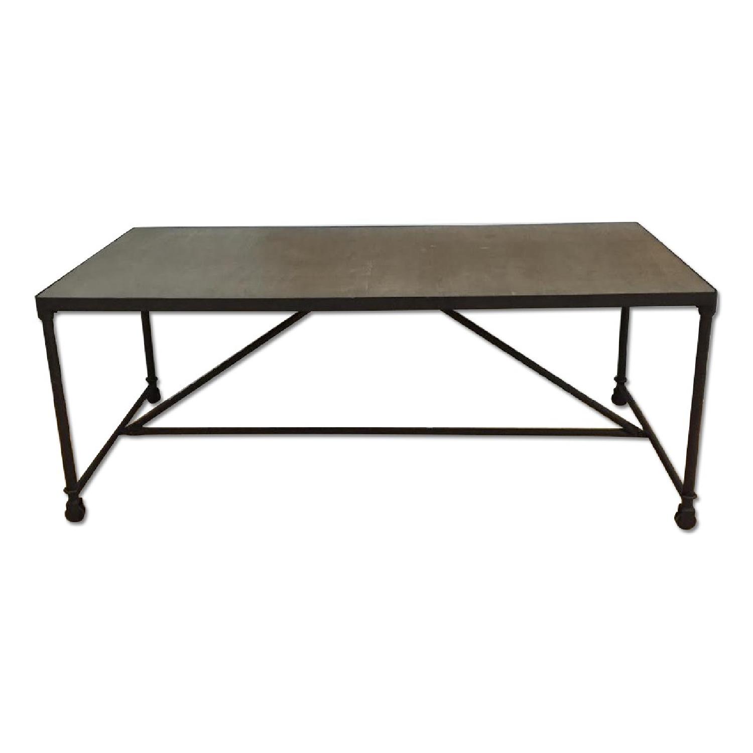 Restoration Hardware Rolling Industrial Table AptDeco