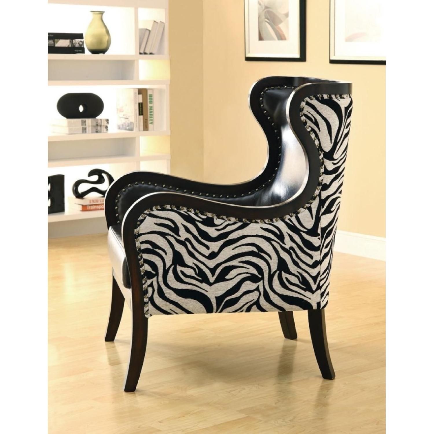 Coaster Fine Furniture Chair w/ Nailhead & Zebra Print Accent - image-2