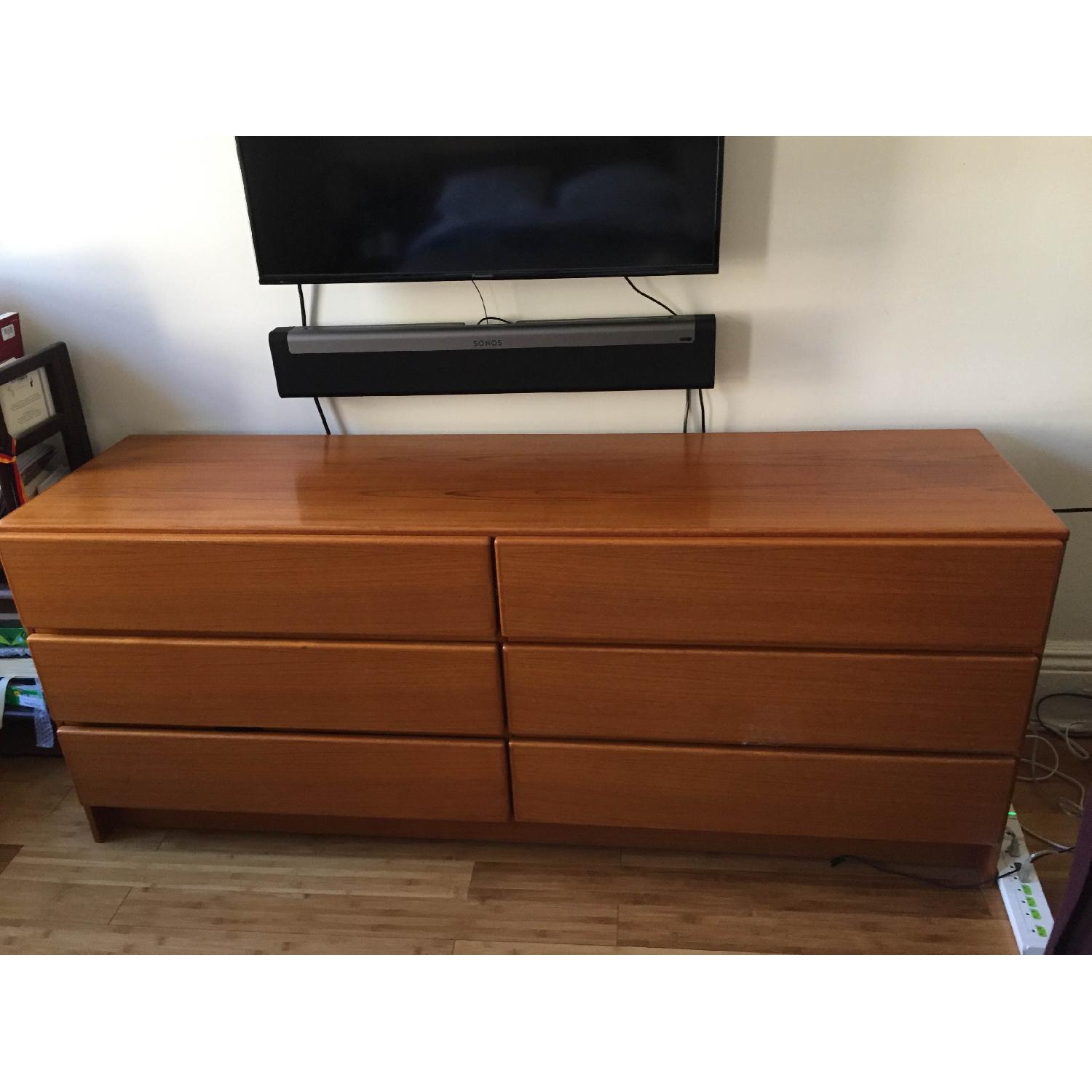 Kibaek Mobelfabrik Scandinavian Mid-Century Design 6 Drawer Dresser w/ Mirror - image-3