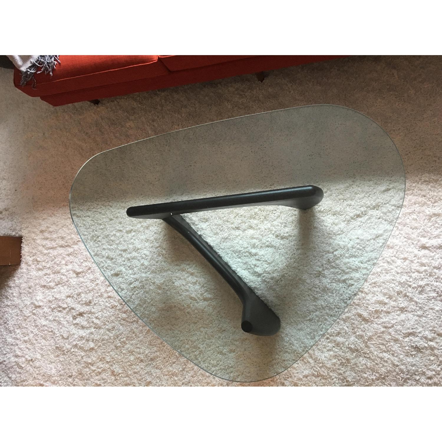 Black w/ Glass Top Noguchi Style Table - image-3