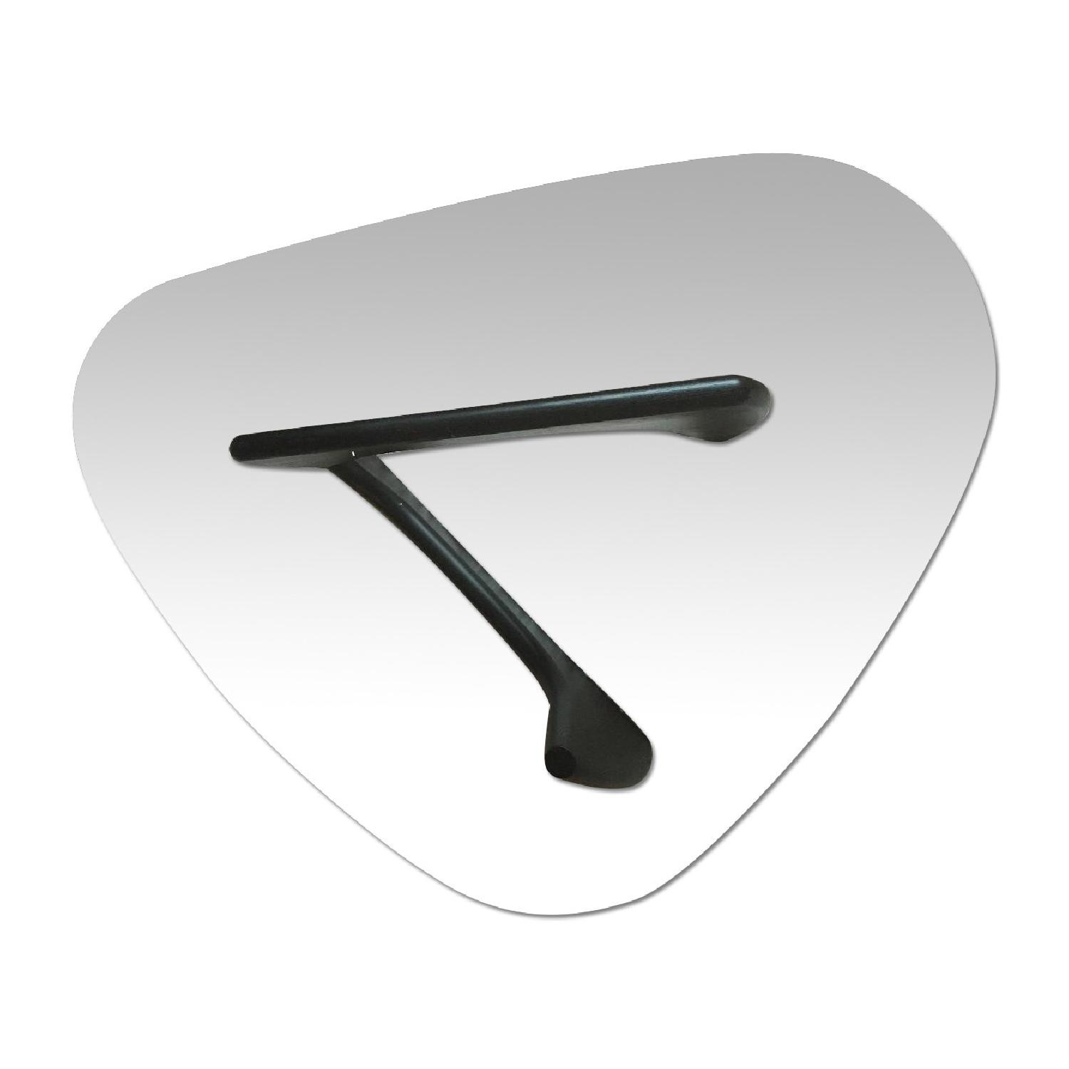 Black w/ Glass Top Noguchi Style Table - image-0