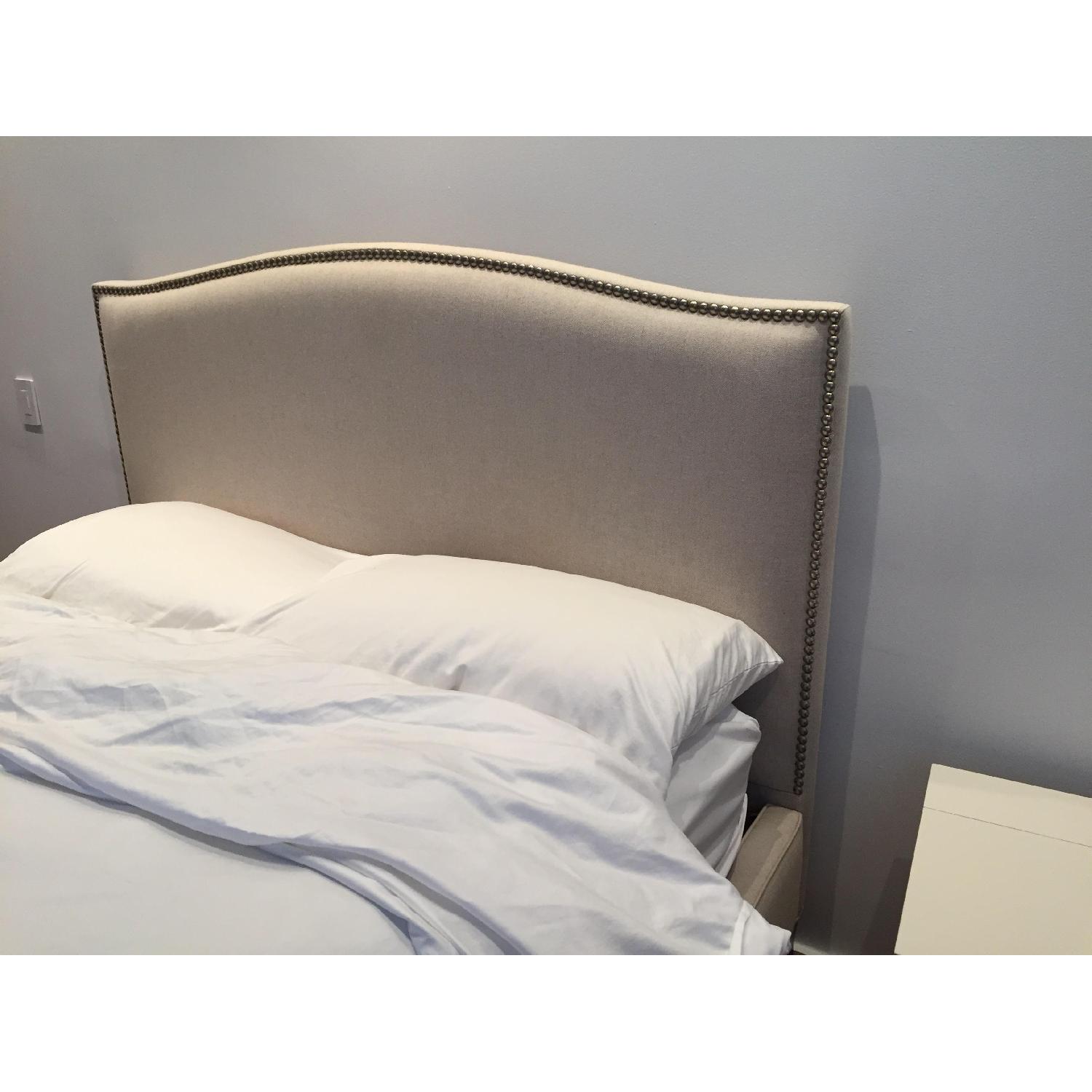 Crate & Barrel Colette Upholstered Queen Bed - image-1