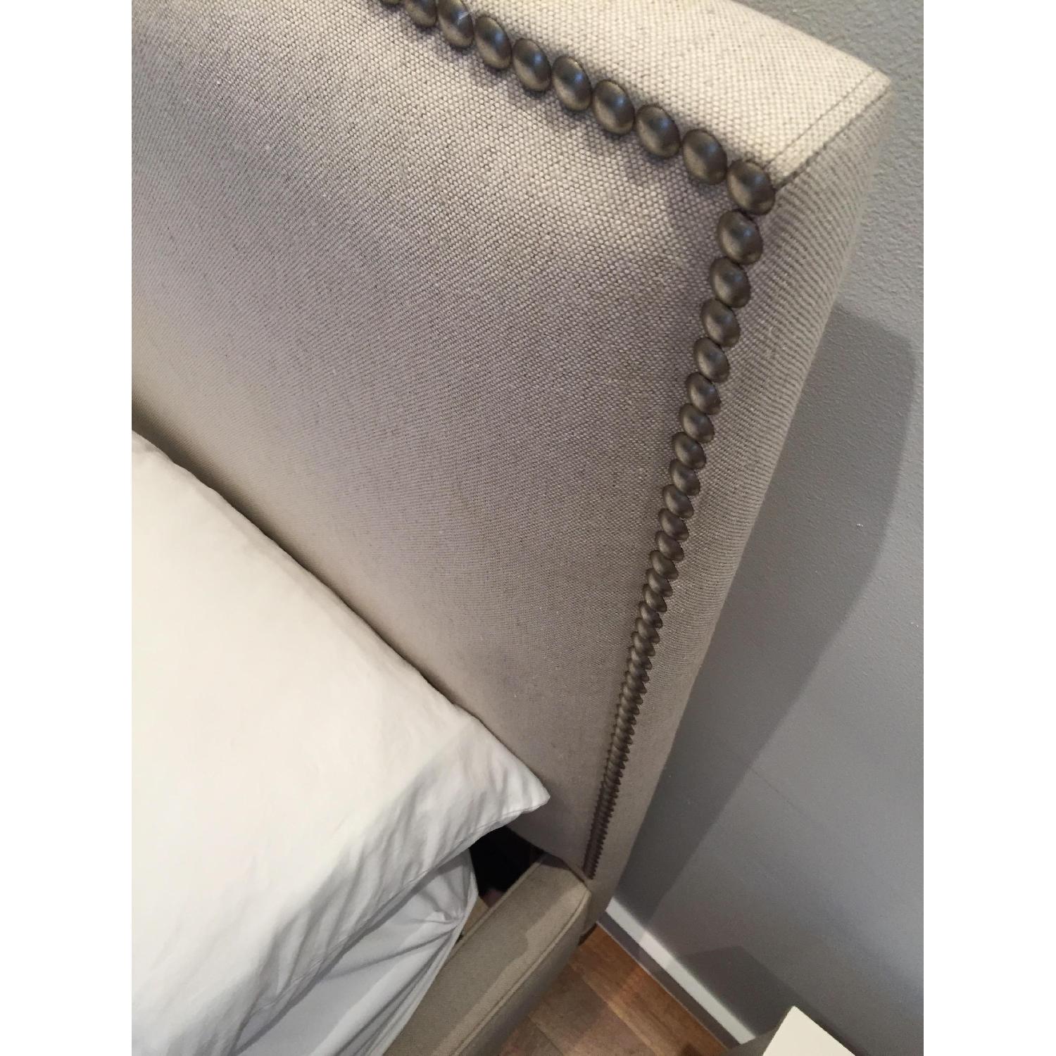 Crate & Barrel Colette Upholstered Queen Bed - image-3