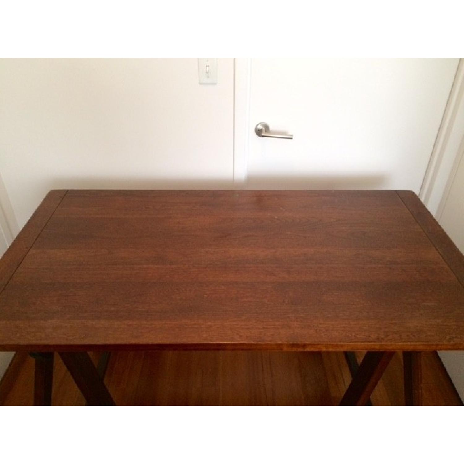 Pottery Barn Sawhorse Wooden Desk - image-3