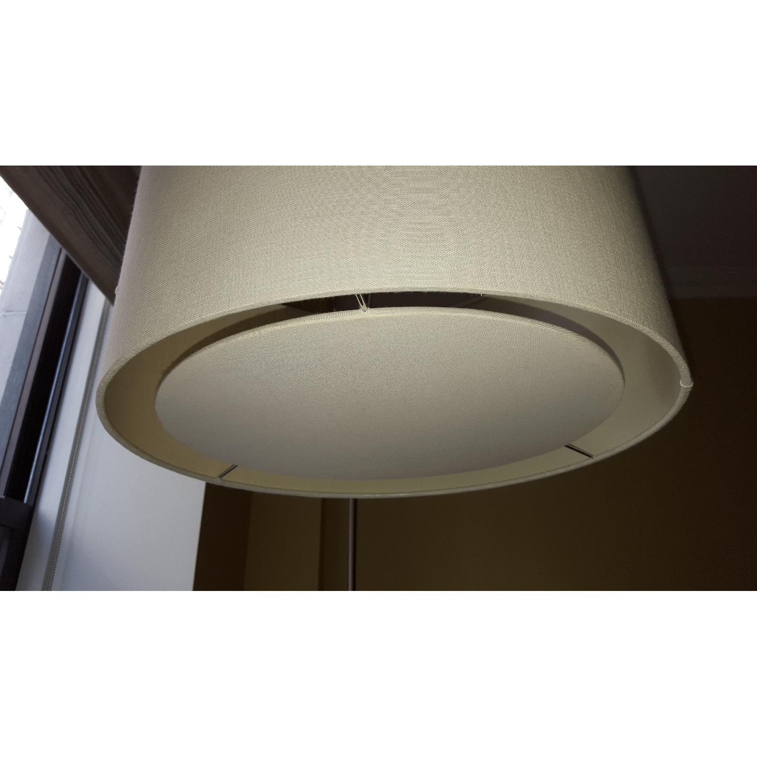 West Elm Overarching Floor Lamp w/ Linen Shade - image-5