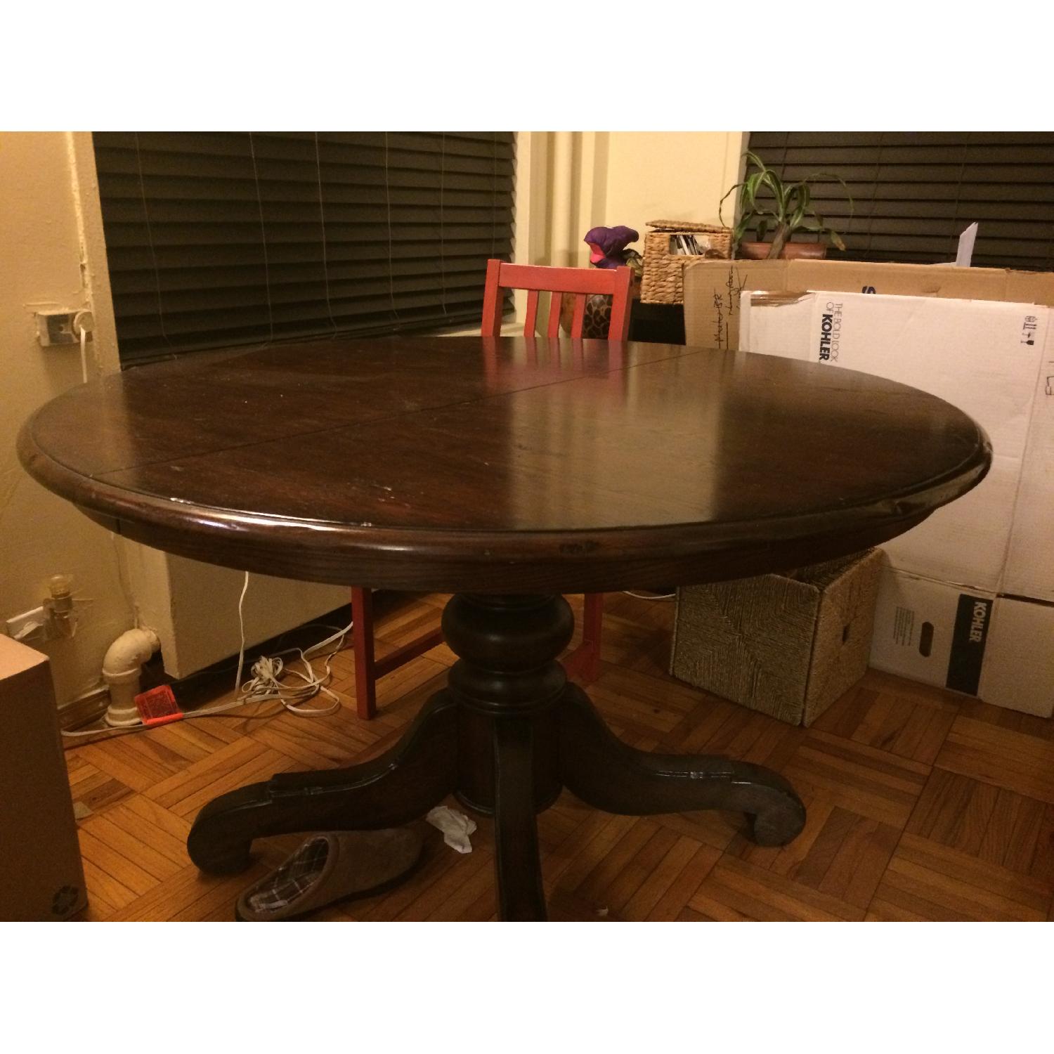 Pottery Barn Round Pedestal Table w/ 3 Chairs - image-8