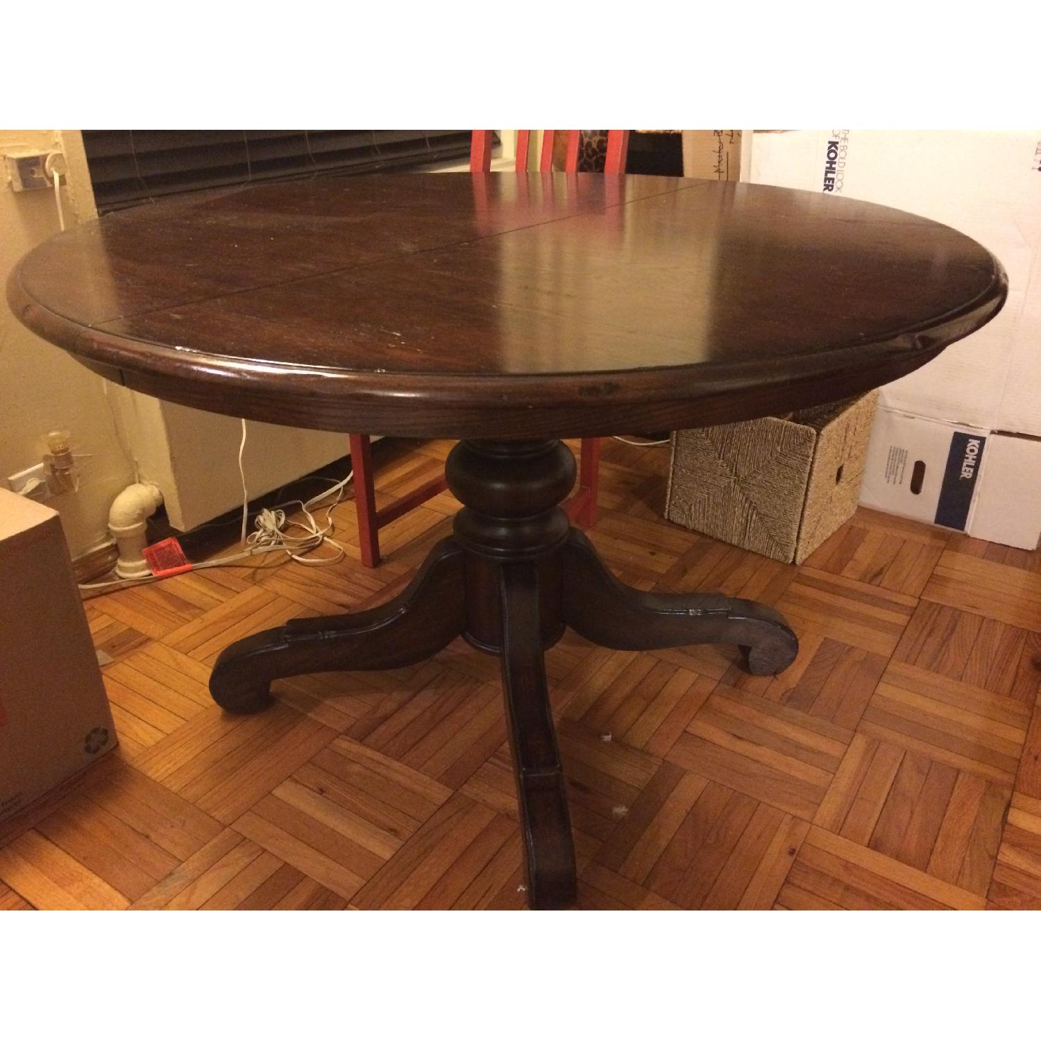 Pottery Barn Round Pedestal Table w/ 3 Chairs - image-10