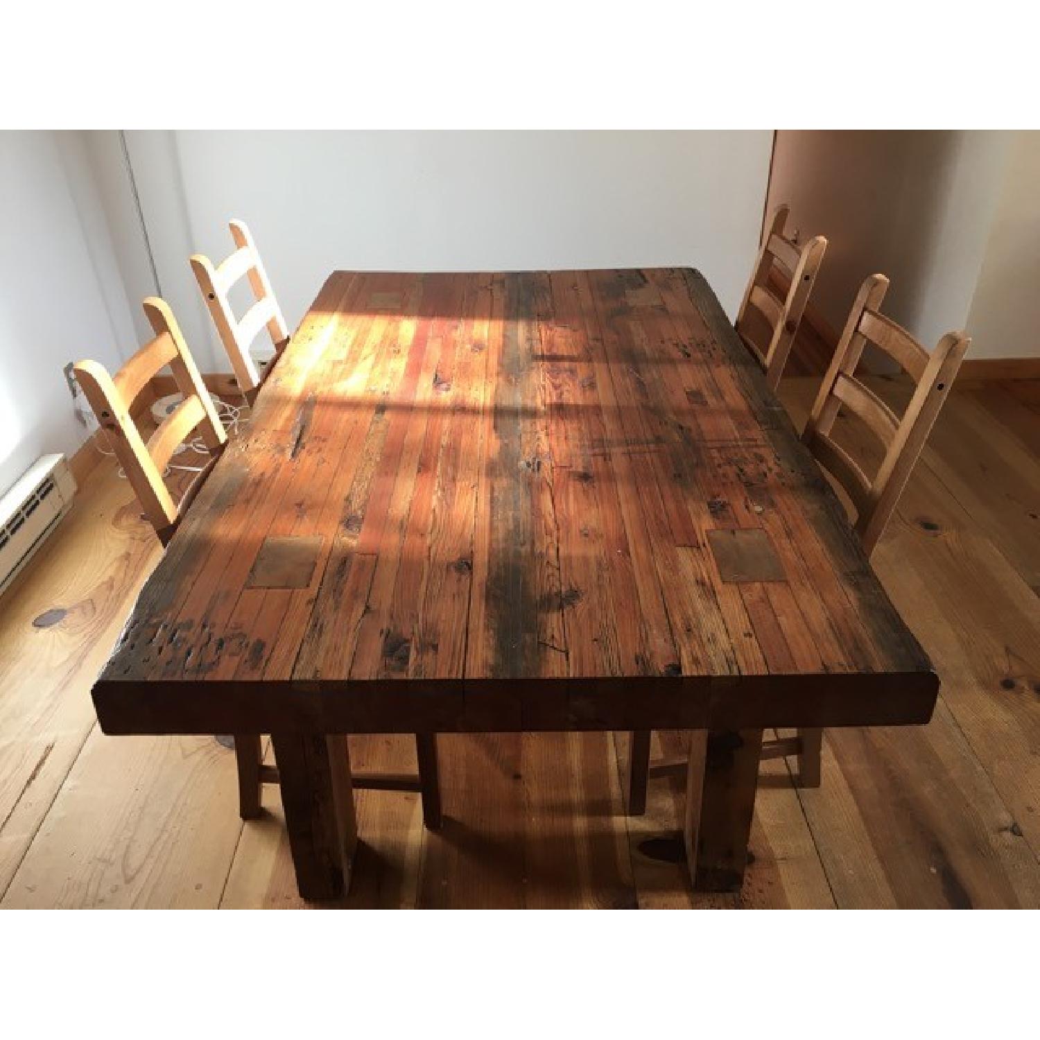 Rustic Reclaimed Wood Custom Dining Table - image-1