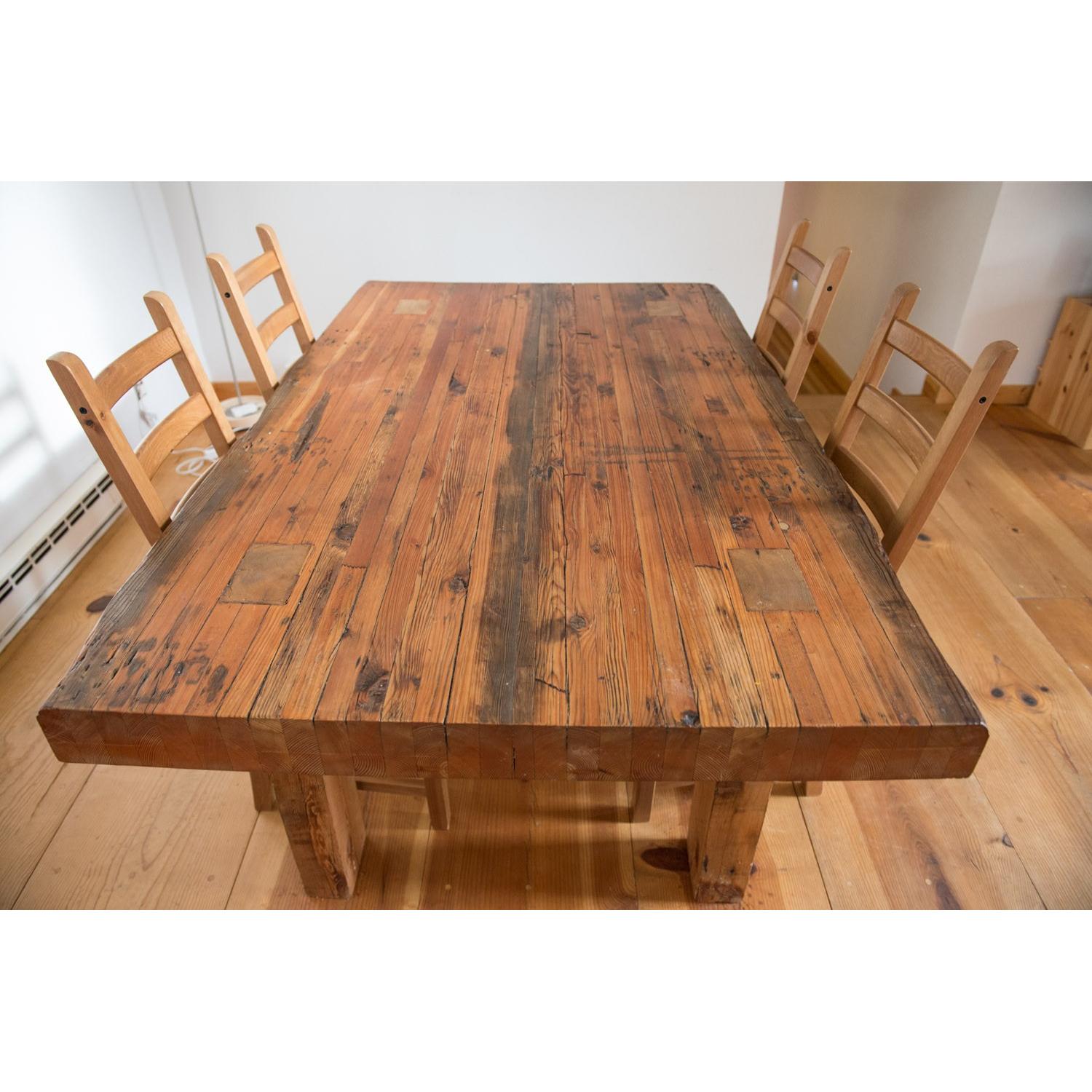 Rustic Reclaimed Wood Custom Dining Table - image-3
